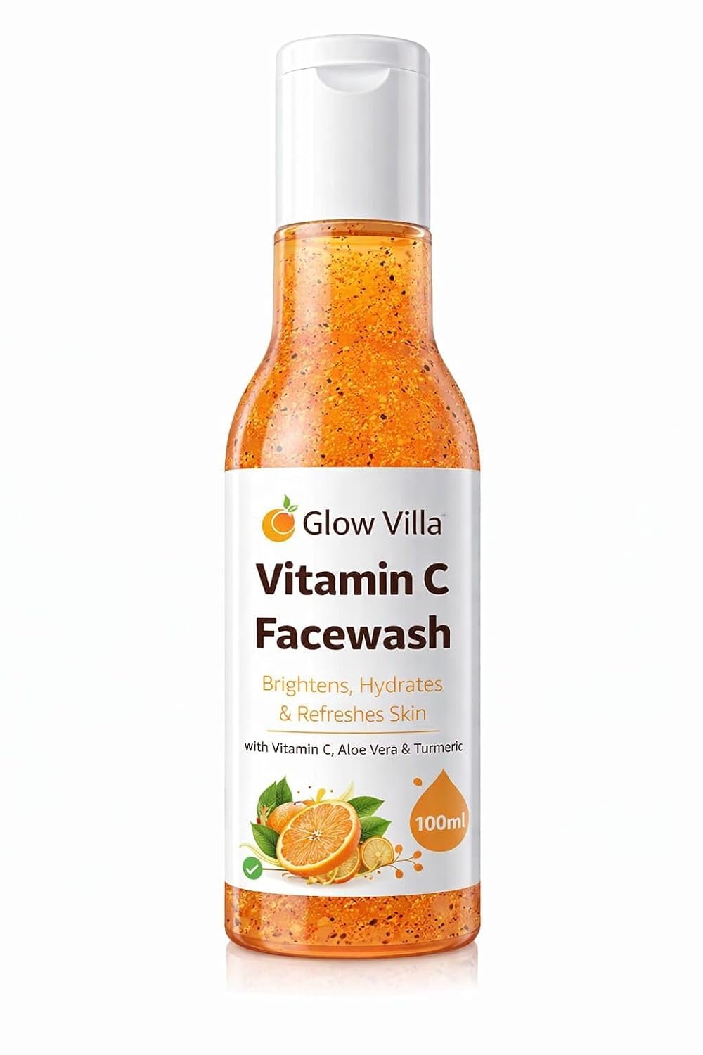 Glow Villa Vitamin C Face Wash For Women & Men | Brightening & Hydrating Cleanser With Aloe Vera & Turmeric | Reduces Dark Spots