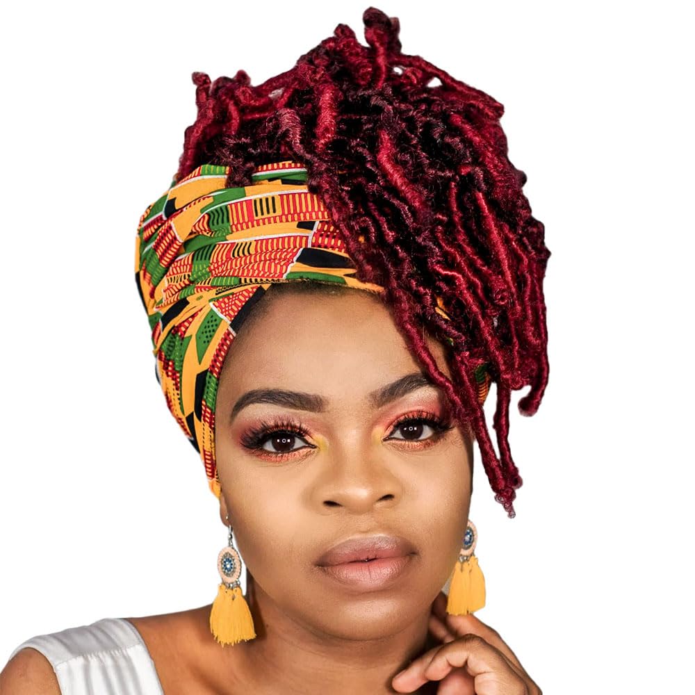 Niseyo 10 Inch Soft Butterfly Locs Crochet Hair 6 Packs Handmade Pre Looped Ombre Burgundy Distressed Faux Locs Crochet Butterfl