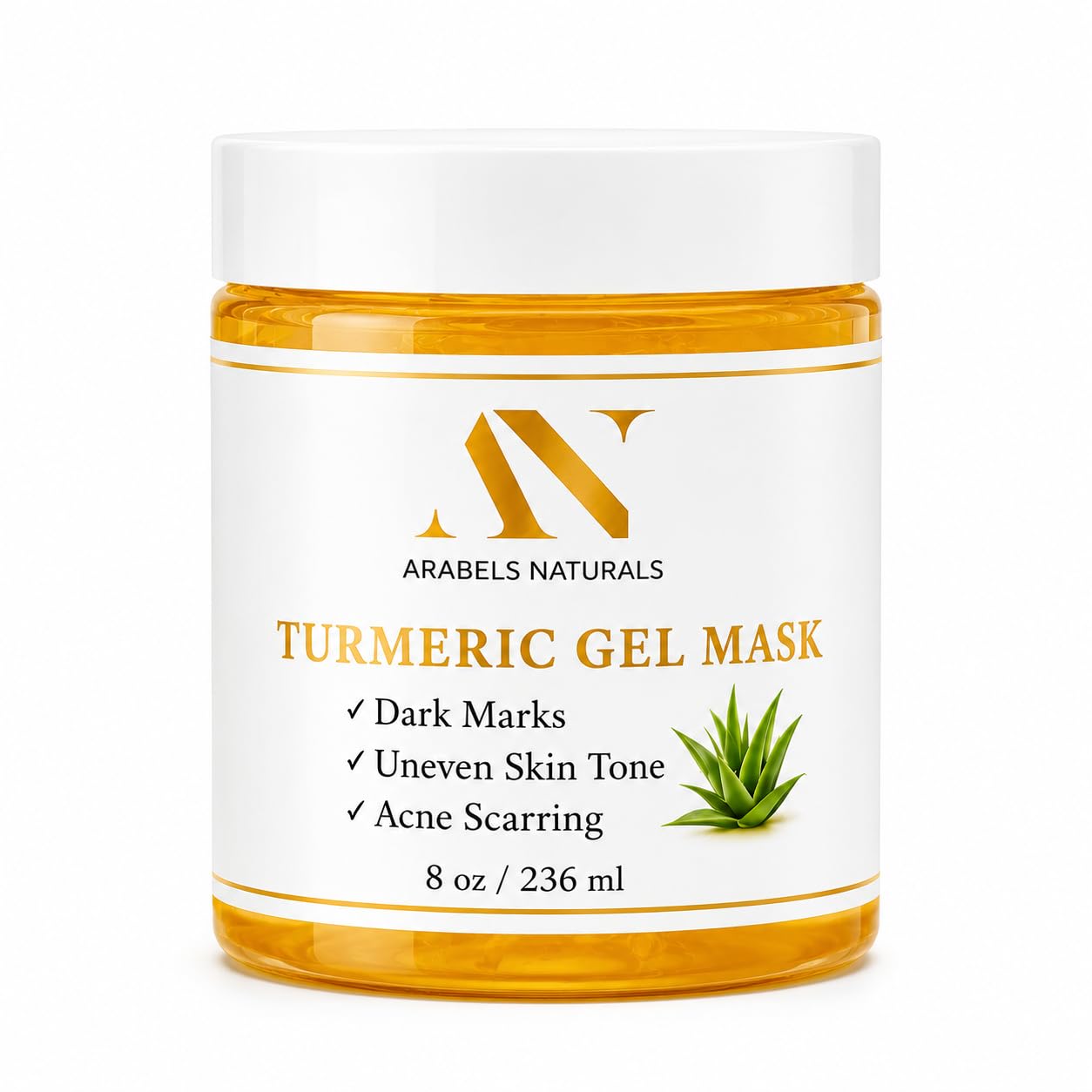 Turmeric Aloe Vera Gel Mask for Face  Hydrating Brightening Mask for Dark Spots, Uneven Skin Tone & Pores  Aloe Vera & Turmeri