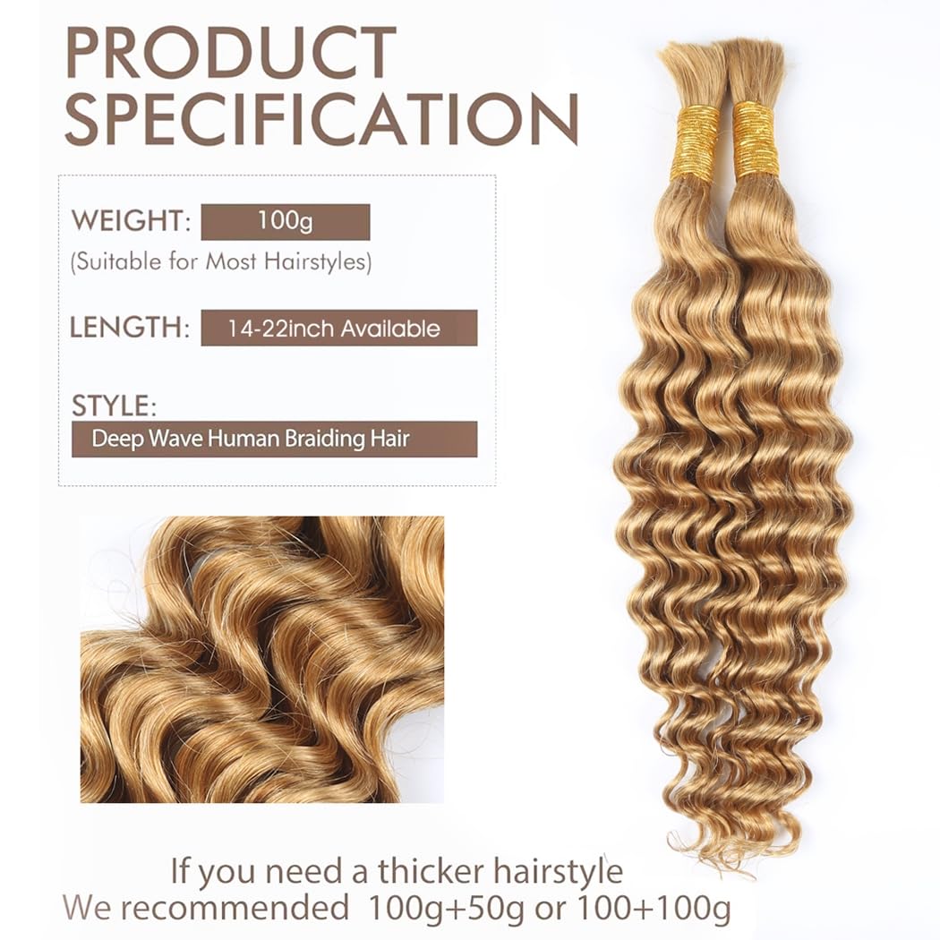 Odir Deep Wave Bulk Human Hair For Braiding No Weft 100% Unprocessed Brazilian Curly Braiding Human Hair Extensions Wet And Wavy
