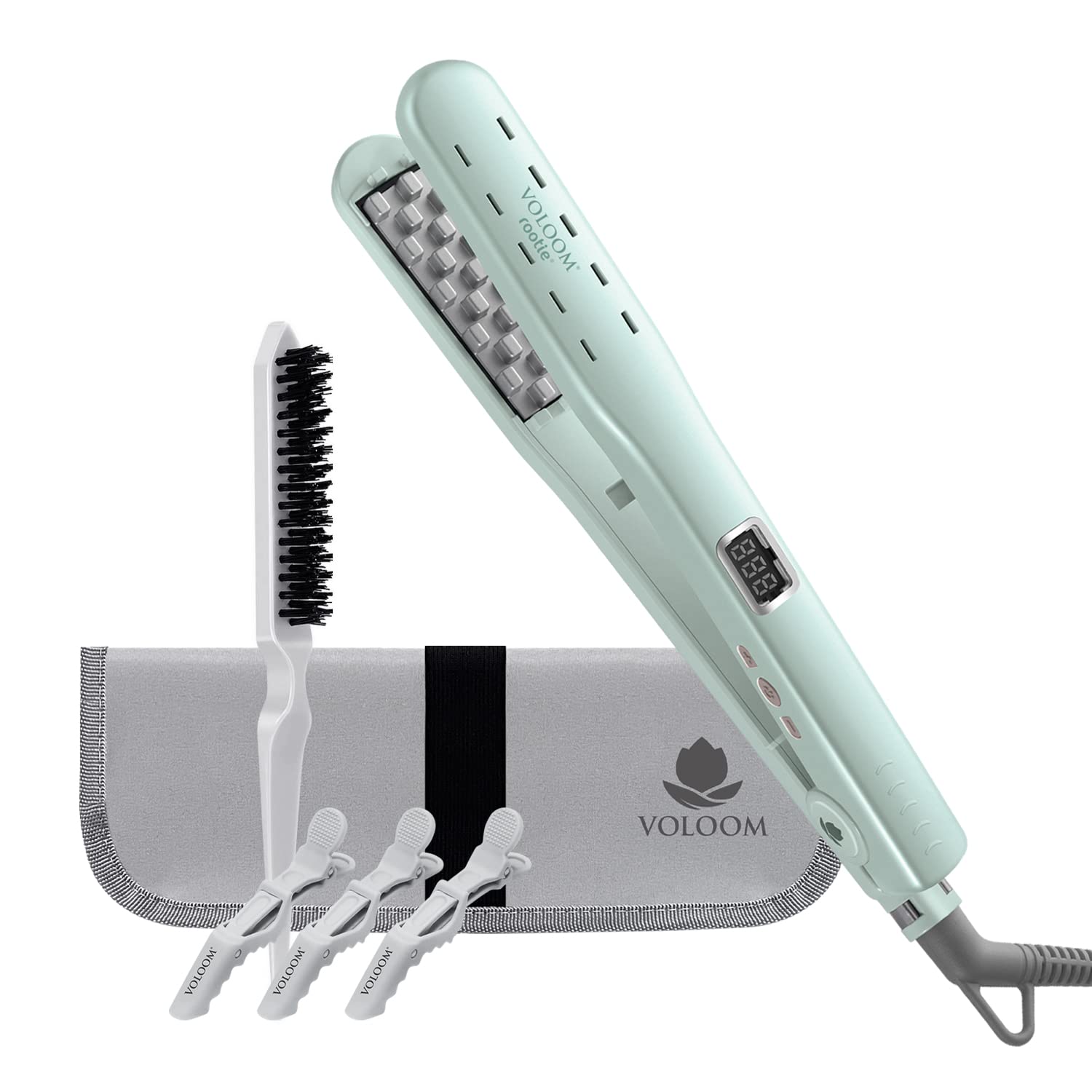 Voloom Rootie 3/4    Inch Professional Volumizing Ceramic Hair Iron | Lasting Hair Volume | for Short Or Thin Hair | Adjustable 