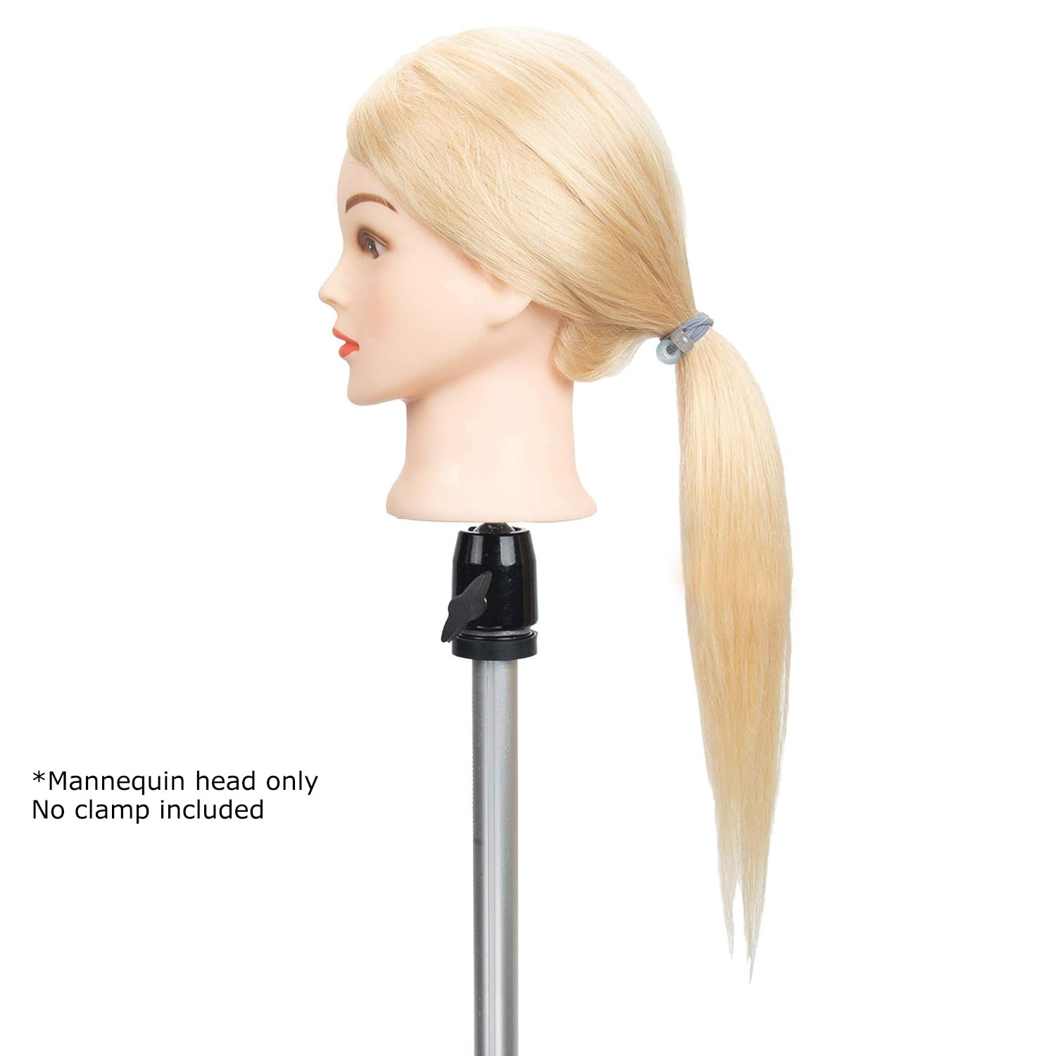 Gex 100% Human Hair Mannequin Head Blonde Training Practice Head For Styling Dying Cutting 613#Blonde (18   )