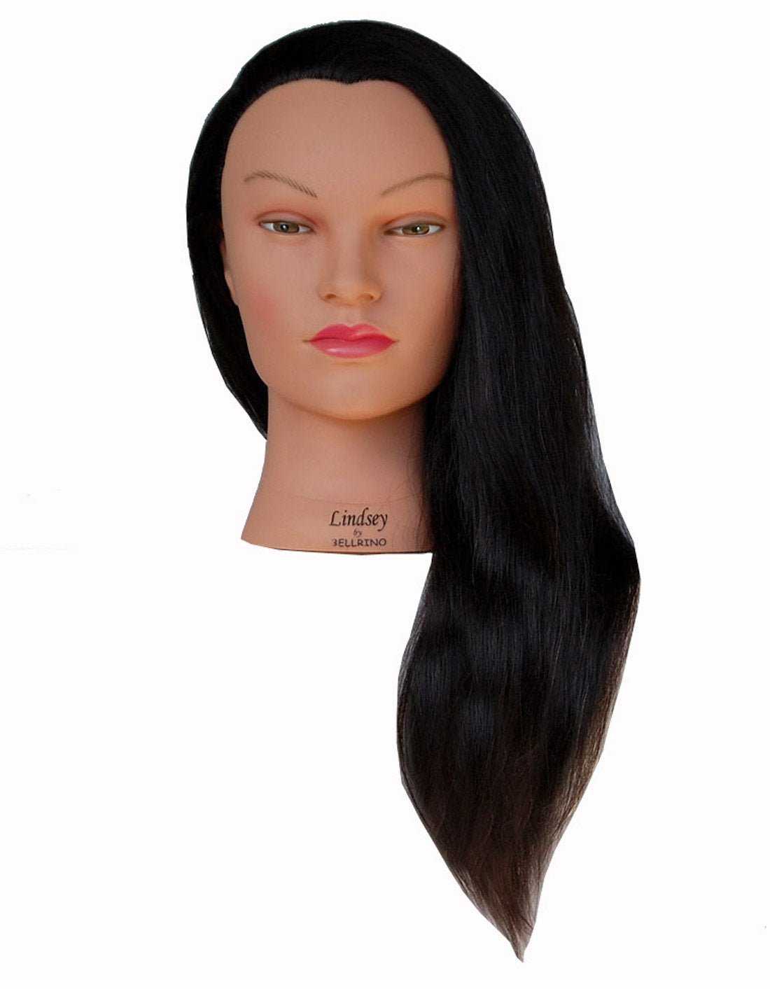 Bellrino 24 Training Head Cosmetology Mannequin Manikin with 100% Human Hair with Table Clamp - Lindsey
