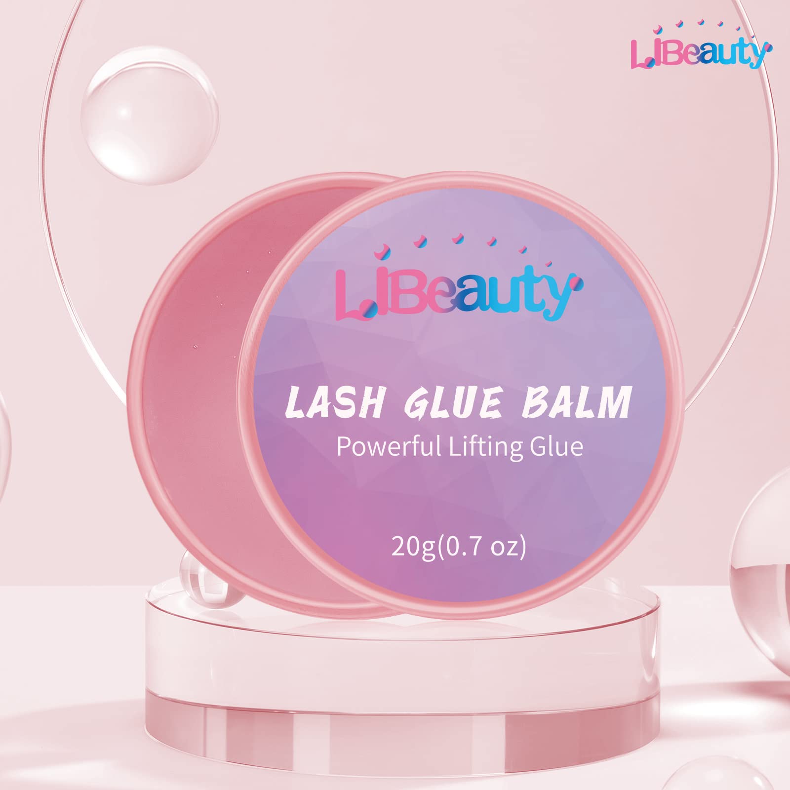 Libeauty Lash Glue Balm Lash Lift Adhesive 0.71Oz/20G Strong Sticky Fruit Flavor Eyelash & Eyebrow Perm Glue Balm For Long Lasti