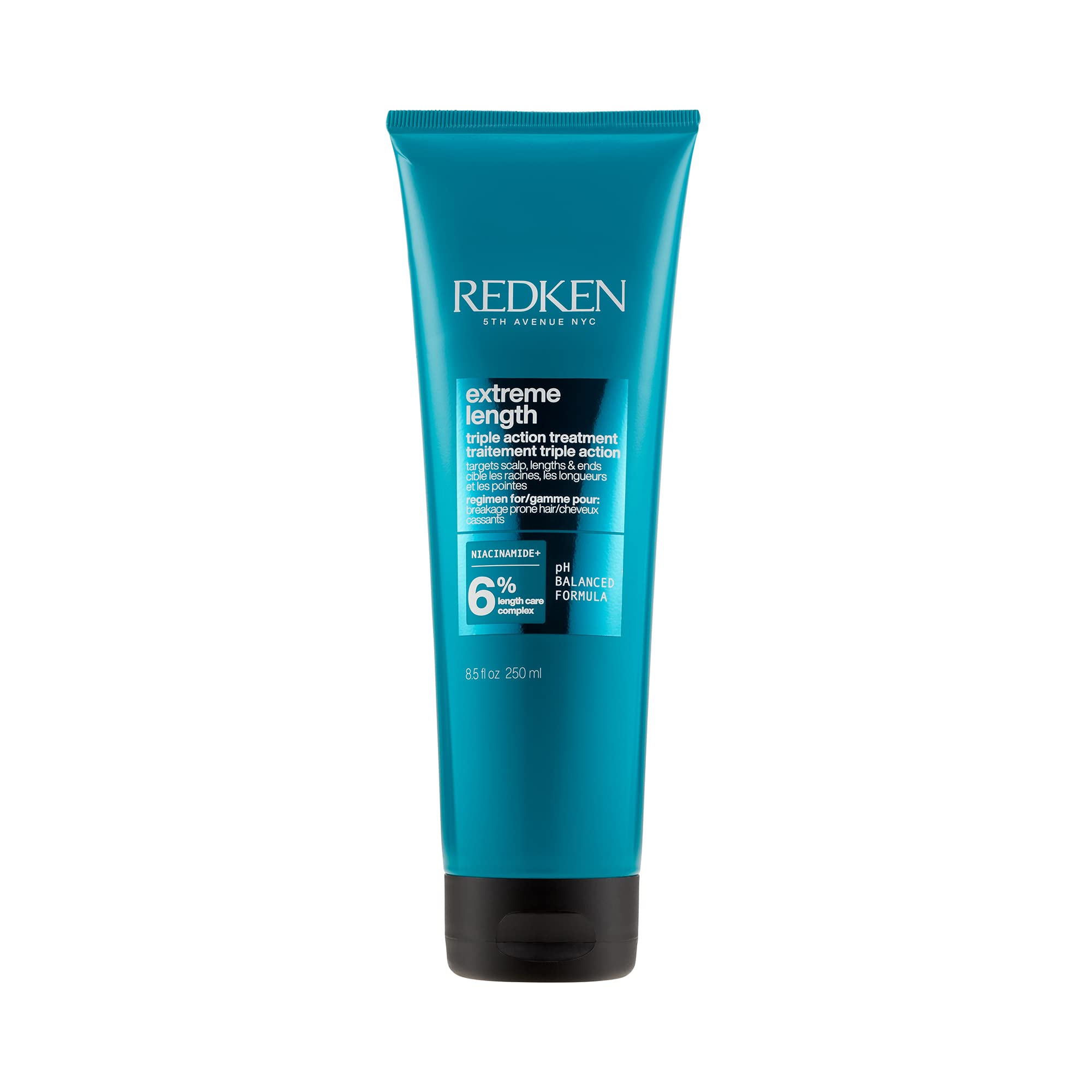 Redken Extreme Length Treatment Mask | Rinse-Out Hair Mask With Biotin & Castor Oil | For Hair Growth | 8.5 Fl Oz