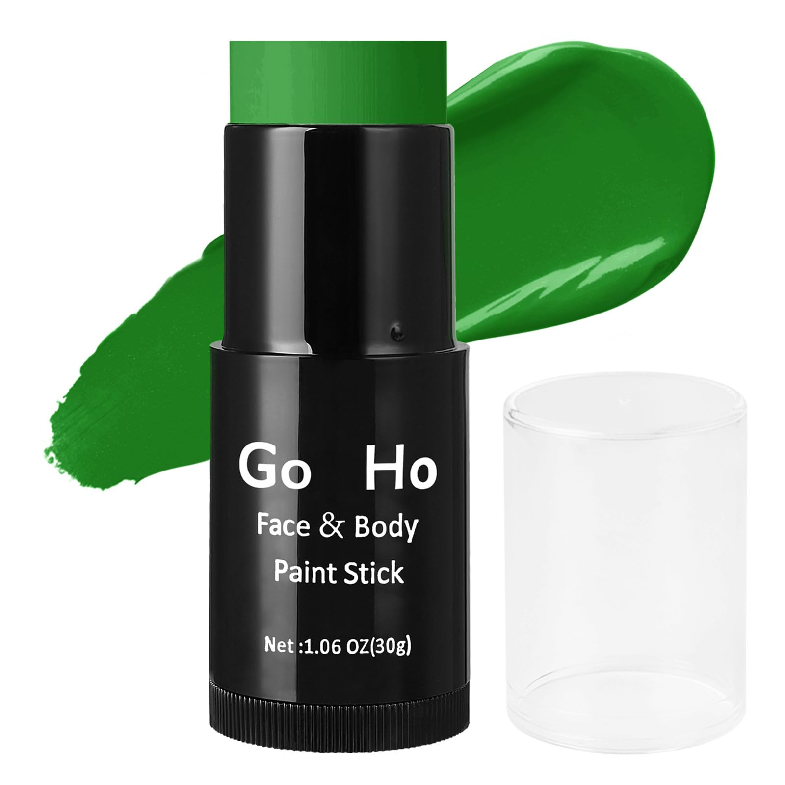 Go Ho Go Ho Cream-Blendable Green Face Paint Stick (1.06 Oz),Full-Coverage Green Body Paint Stick For Adults Children Halloween