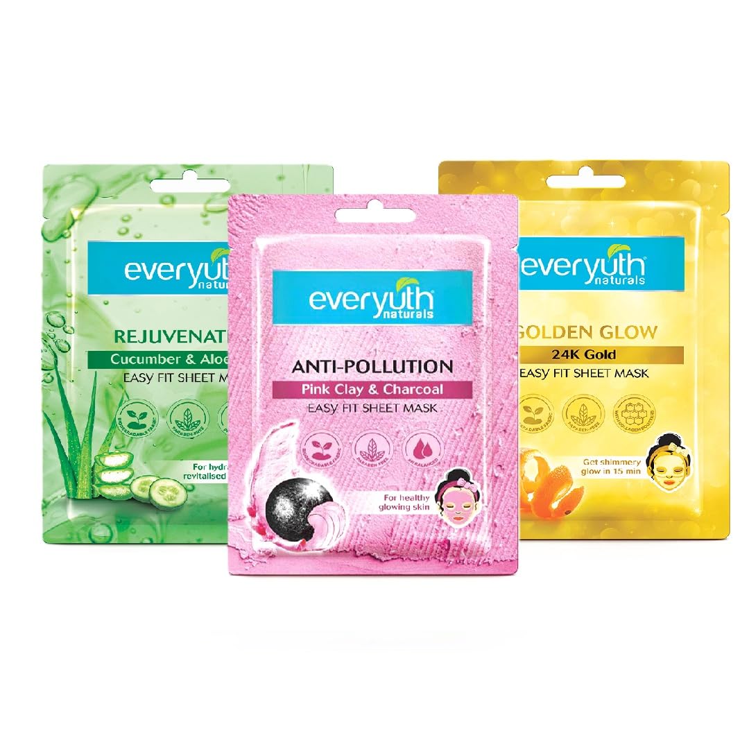 Everyuth Naturals Assorted Pack Of 3 Sheet Masks