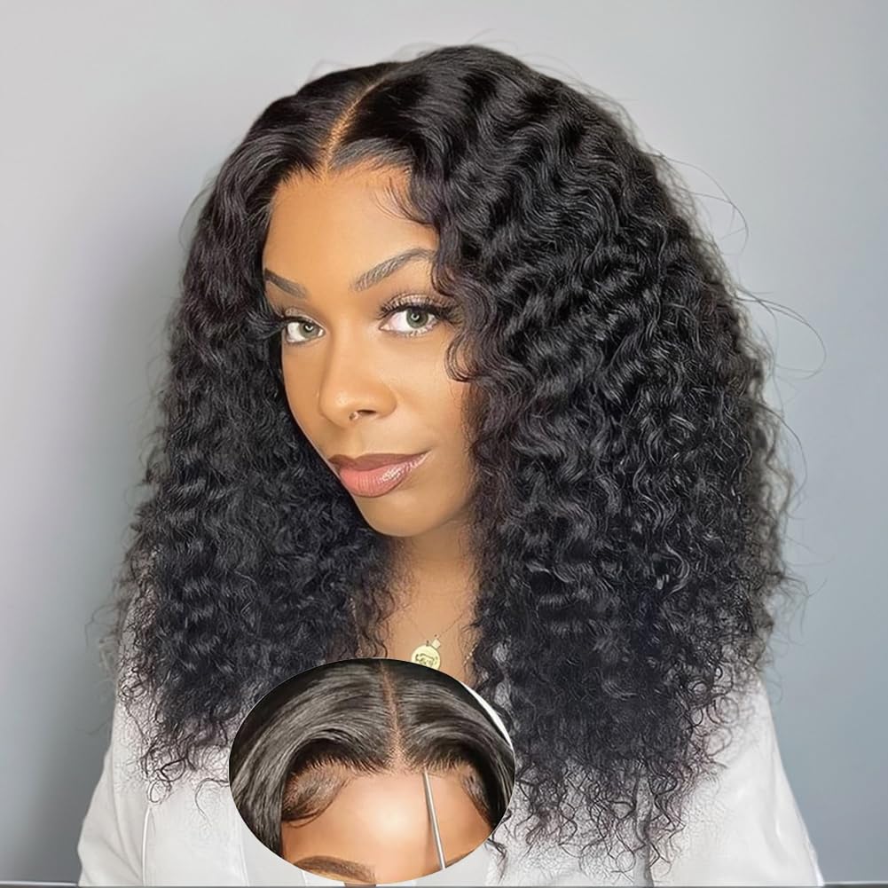 Acquet 13X4 Curly Bob Wig Human Hair Water Wave Hd Lace Front Bob Wigs Curly Human Hair Wig For Women Wet And Wavy Wigs 180% Den