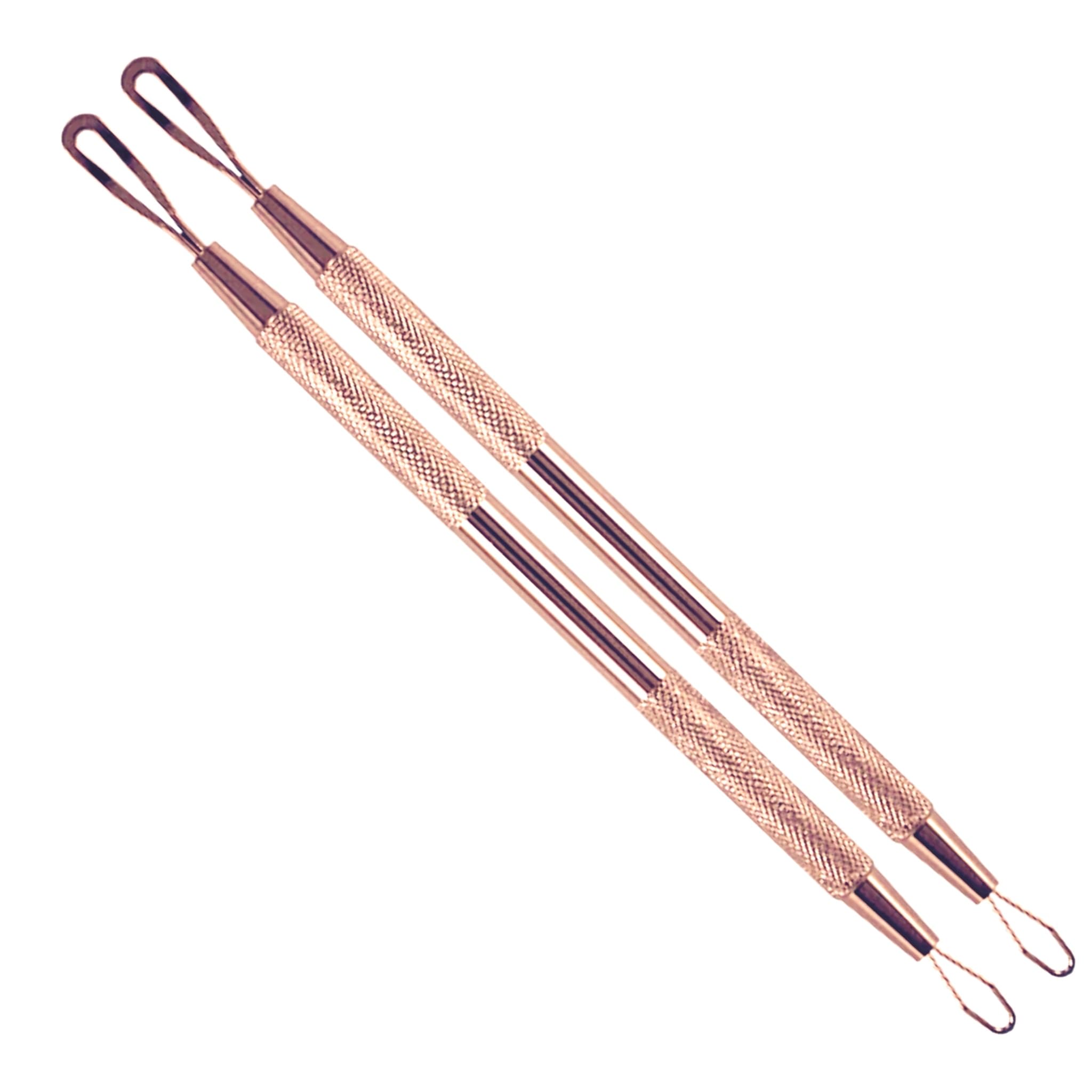 2 Professional Stainless Steel Blackhead Remover Blemish Extractor Tool - Acne Skin Nose Face Tzone Whitehead Zit Pimple Popper 