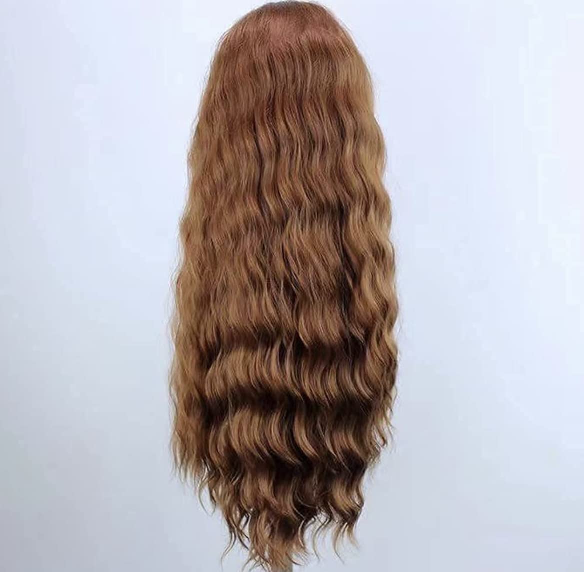 Wxhwcx Long Lace Wig Synthetic Lace Front Wigs For Black Women Free Part Wavy Hair Wigs Brown High Temperature Fiber Cosplay Wig