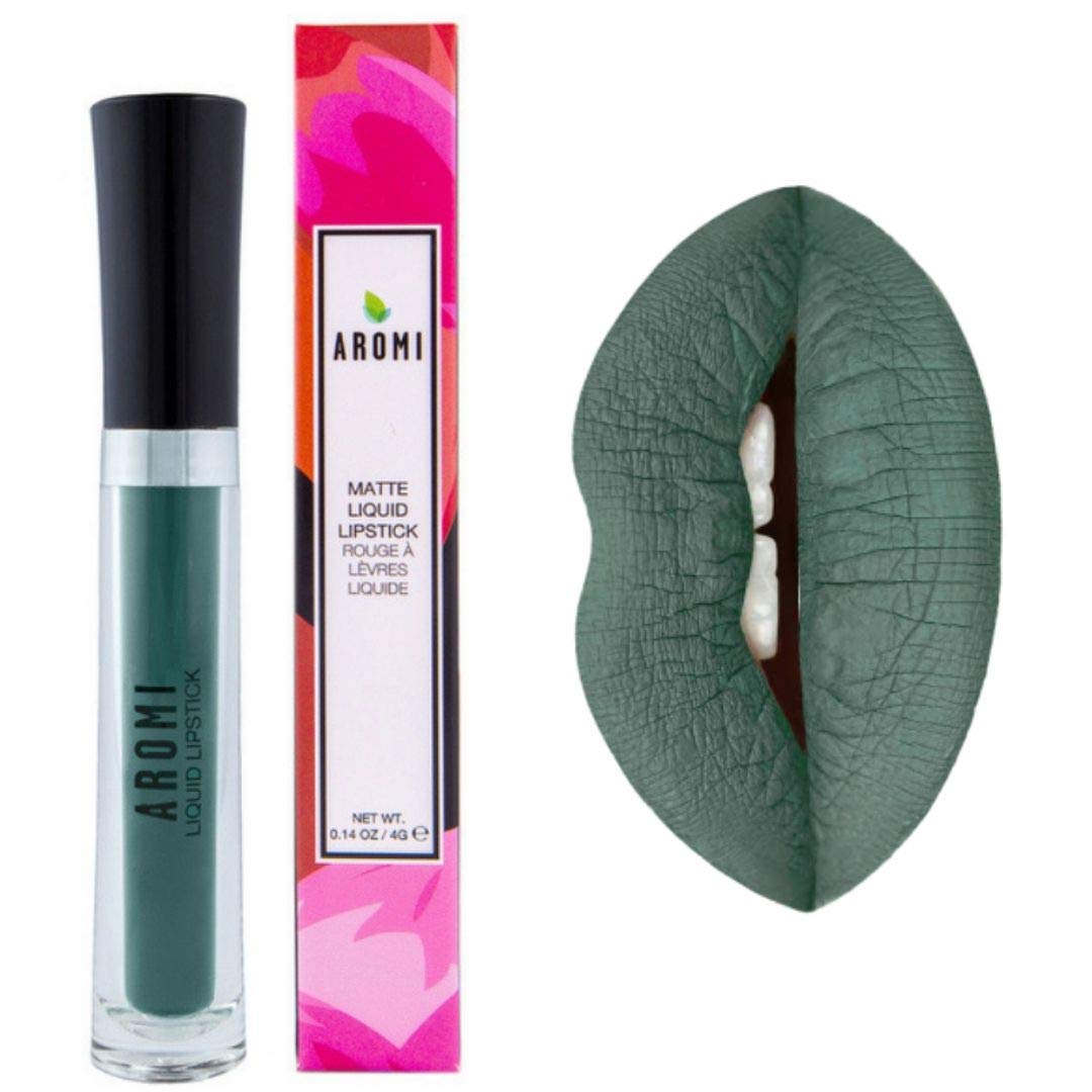 Aromi Olive Green Matte Liquid Lipstick | Sage Lip Color, Vegan, Cruelty-Free, Waterproof, Smudge And Smear Proof, Long-Lasting