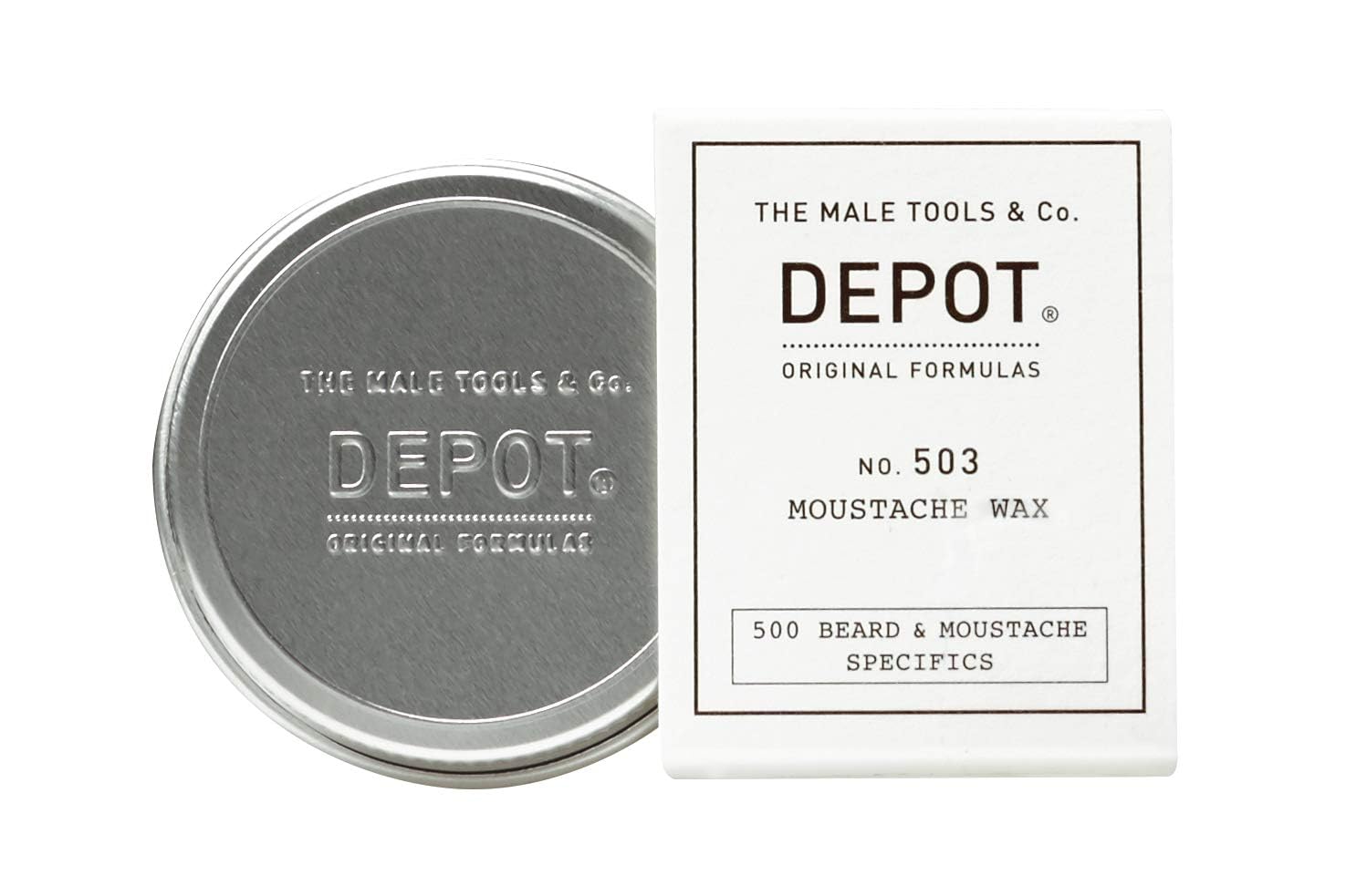 DEPOT No. 503 Moustache Wax | Flexible Hold Styling Wax for Men, 1.01 Oz