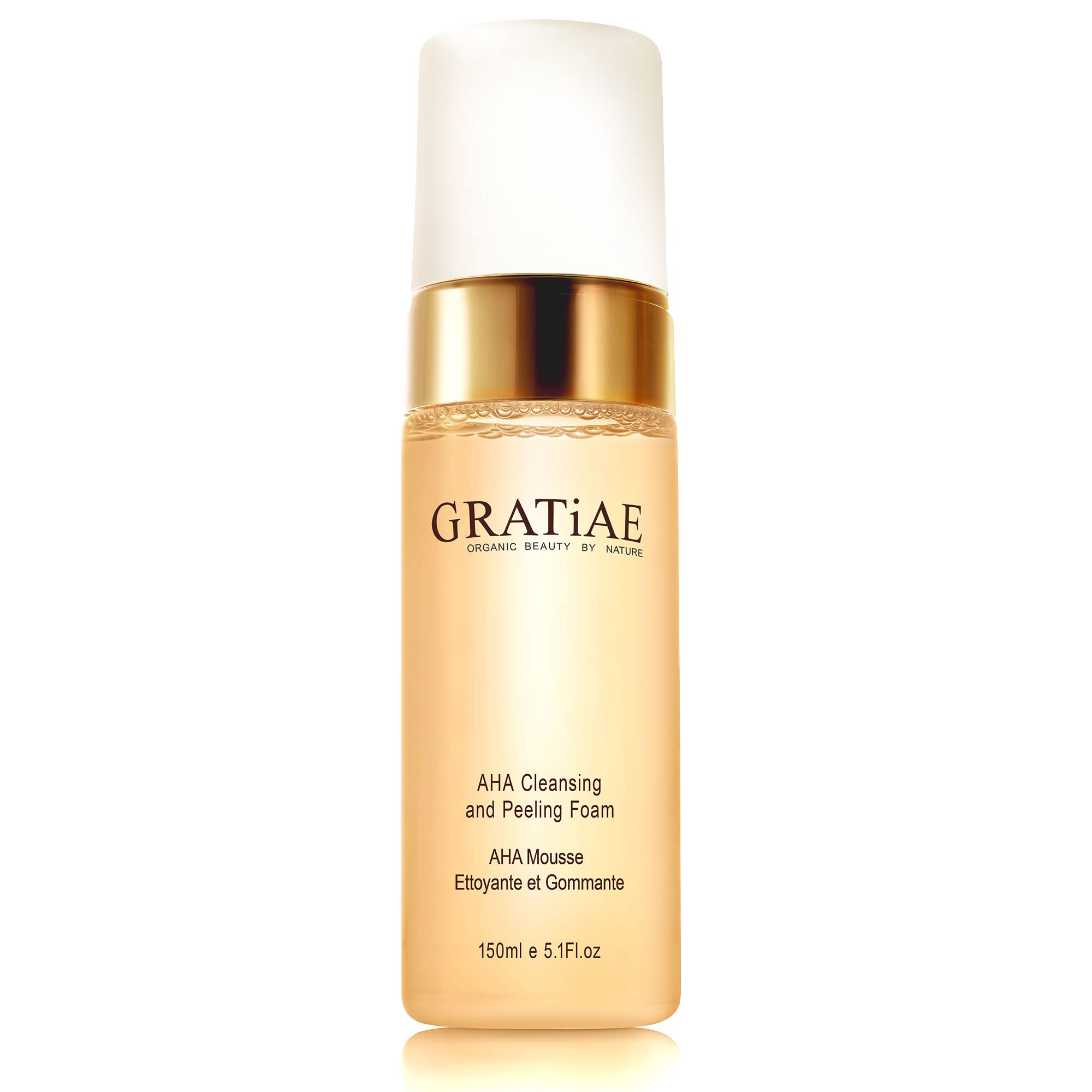 Gratiae organics, AHA Cleansing and Peeling Foam face wash, non-drying facial cleanser for sensitive, acne & allergy prone and a