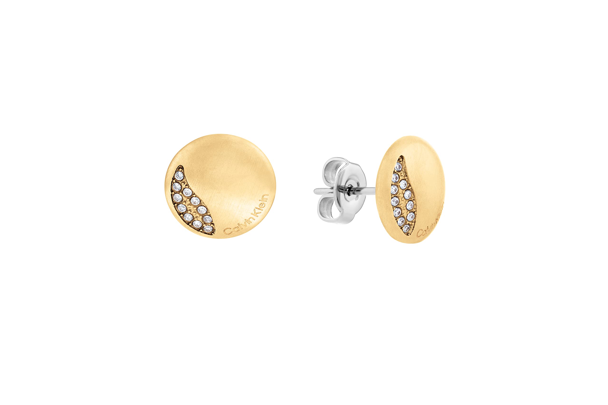 Calvin Klein Jewelry Womens Stud Earrings, Color: Yellow Gold (Model: 35000138)
