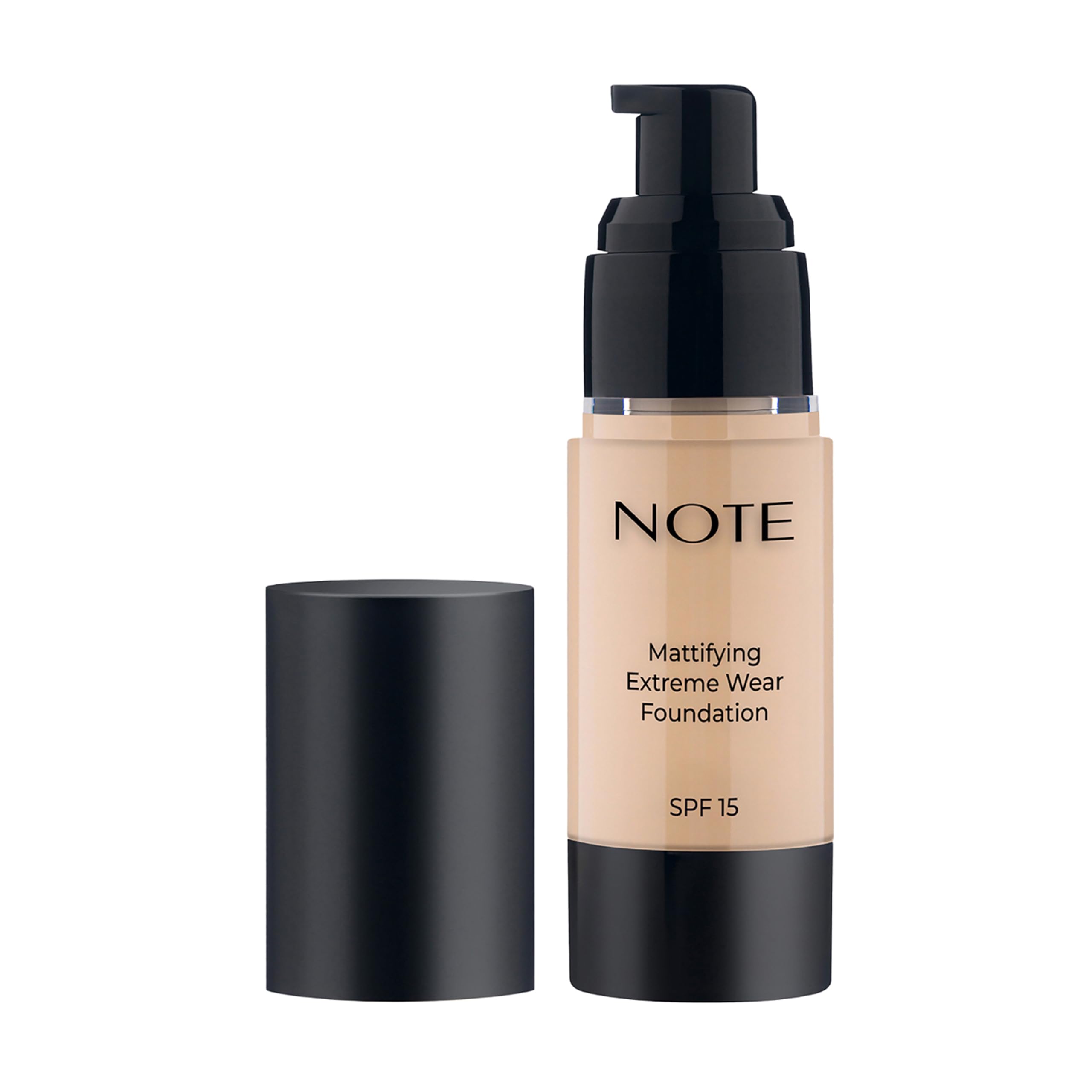 Note Cosmetique Mattifying Extreme Wear Liquid Foundation SPF 15 - Full Coverage Foundation Makeup for Oily Skin - 01 Beige - 1 