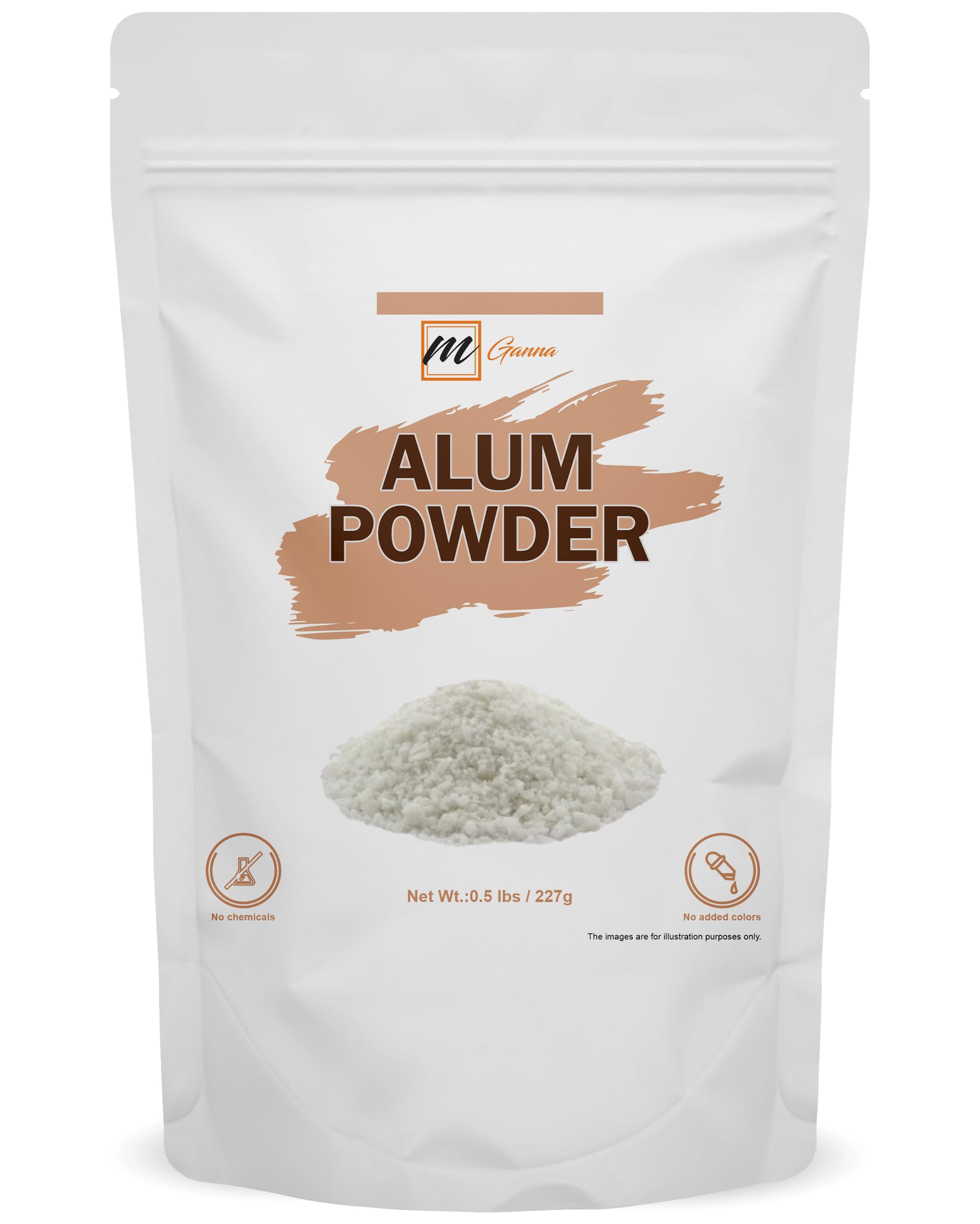 mGanna 100% Natural Alum Powder for Skin and Health Care 227 GMS / 0.5 LBS