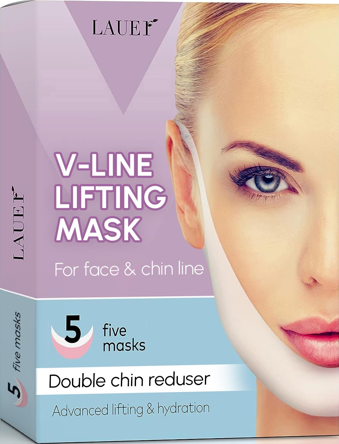 V Shaped Slimming Face Mask V Line Lifting Belt Double Chin Eliminator Neck Lift Tape Face Patch For Firming Tightening Skin Chi