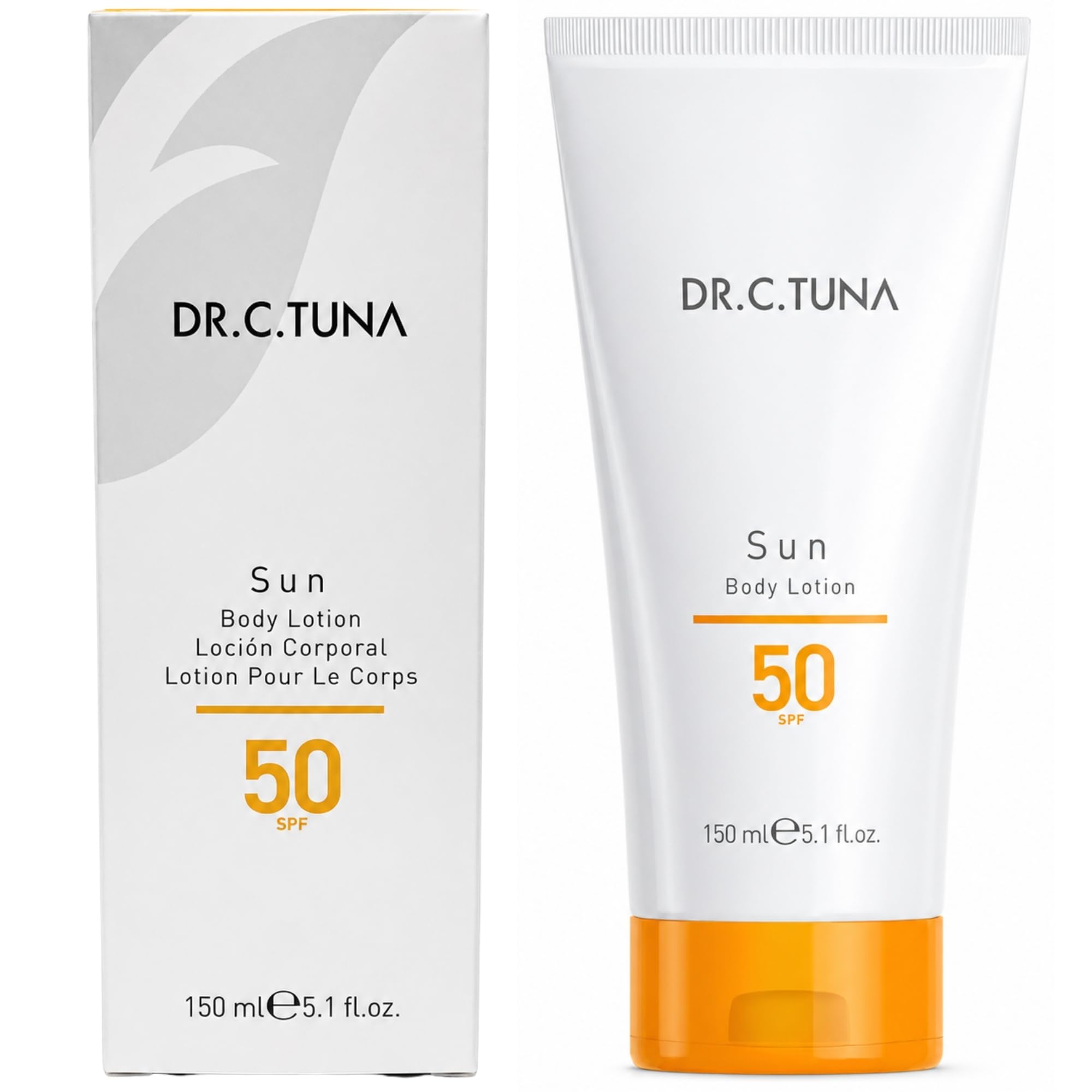FARMASI Dr. C. Tuna SPF 50 Sunscreen Body Lotion, Water Resistant, UVA/UVB Sun Protection, 5.07 fl. oz. / 150 ml