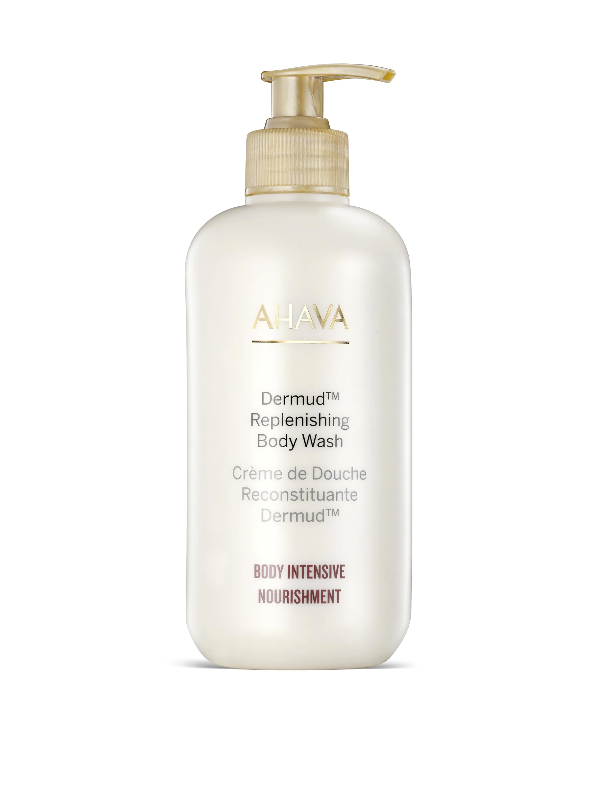AHAVA Dermud Replenishing Body Wash - Lotion body-wash cleanser for dry & sensitive skin, cleanses & purifies, respects the skin