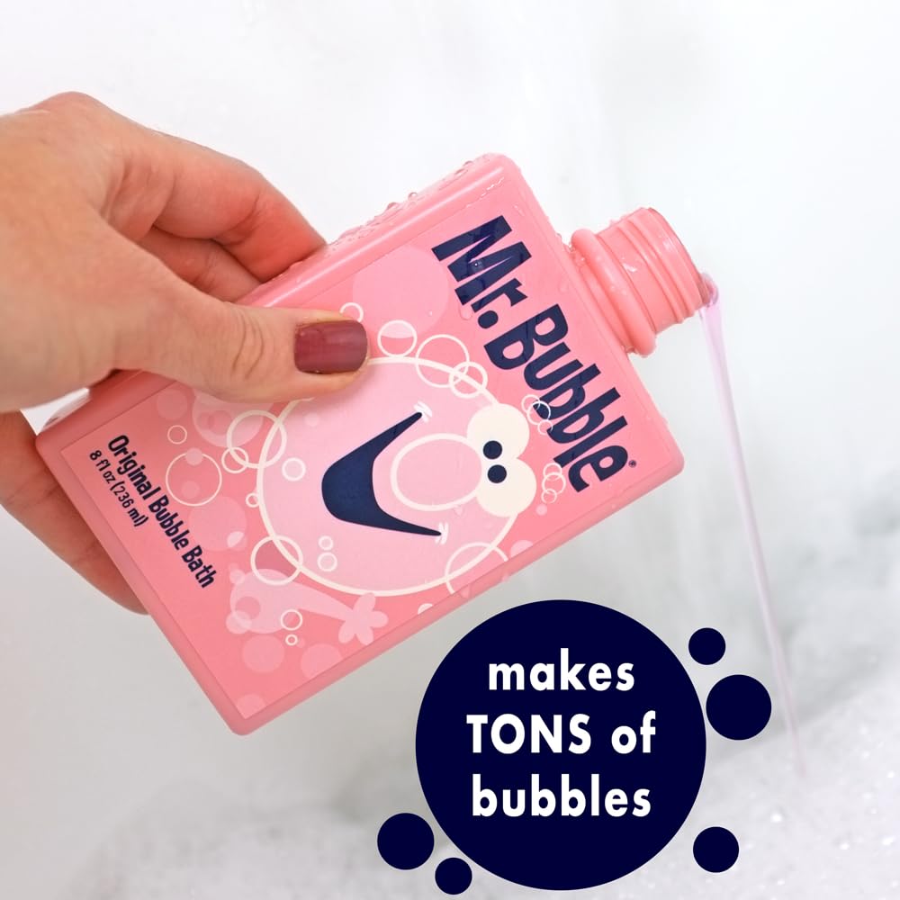 Mr. Bubble Original Bubble Bath, Bubblegum Scent, 8 Oz Retro Bottle, 4-Pack
