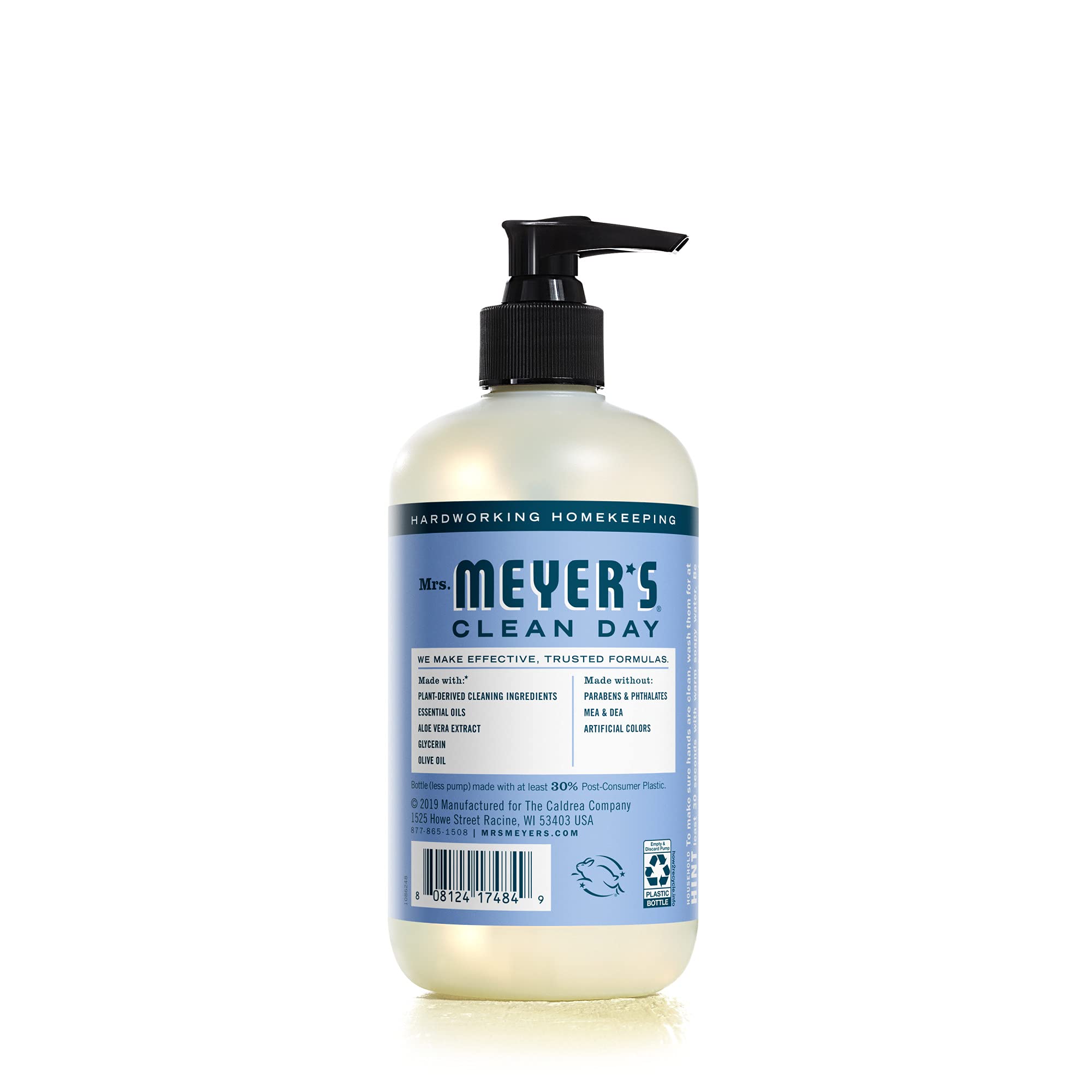 Mrs. Meyer 'S Clean Day Hand Soap, Made With Essential Oils, Biodegradable Formula, Bluebell, 12.5 Fl. Oz - Pack Of 6