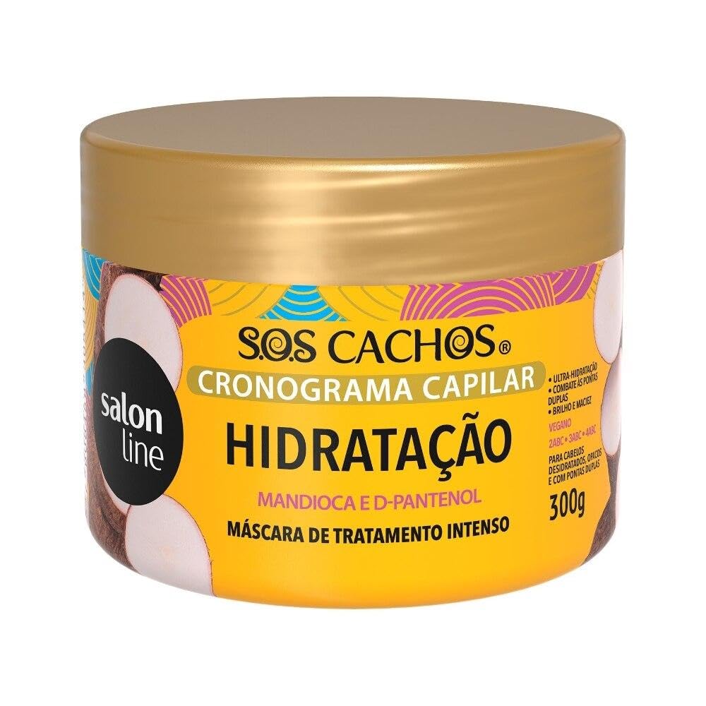 Salon Line - Linha SOS Cachos (Cronograma Capilar) - Mascara de Hidratacao 300 Gr - (SOS Curls (Capillary Schedule) Collection -