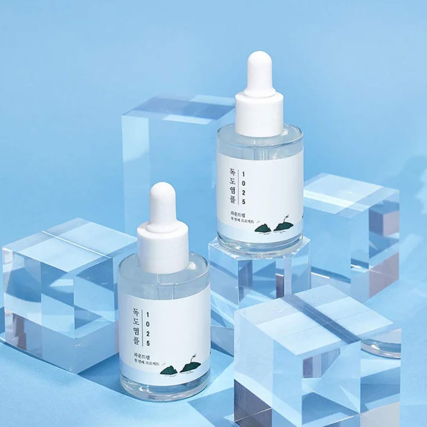 Round Lab 1025 Dokdo Ampoule(Serum) | Hydrating, Soothing, Instant Nourishing, Hyaluronic Acid, Unscented Watery Formula (1.58Oz