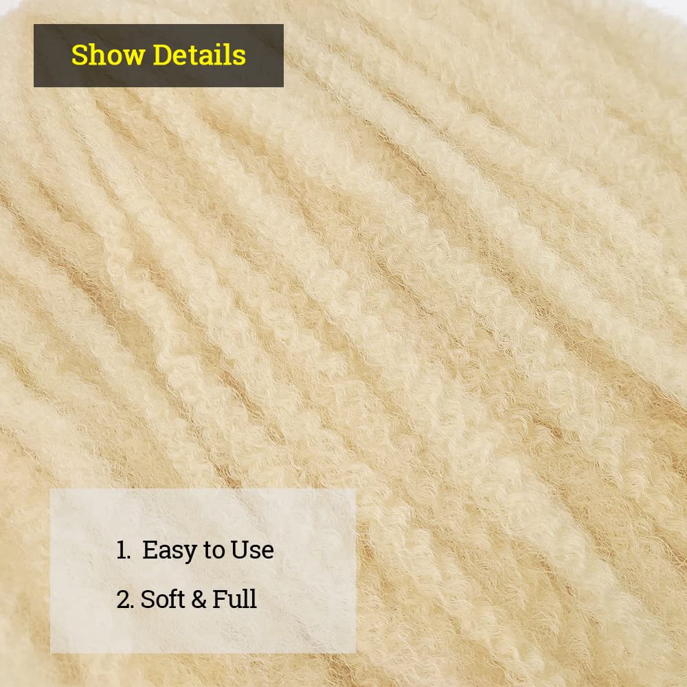Kgbfass 24Inch Blonde Marley Braiding Hair Long Kinky Curly Marley Twist Braiding Hair For Faux Locs Box Braids Crochet Hair Ext
