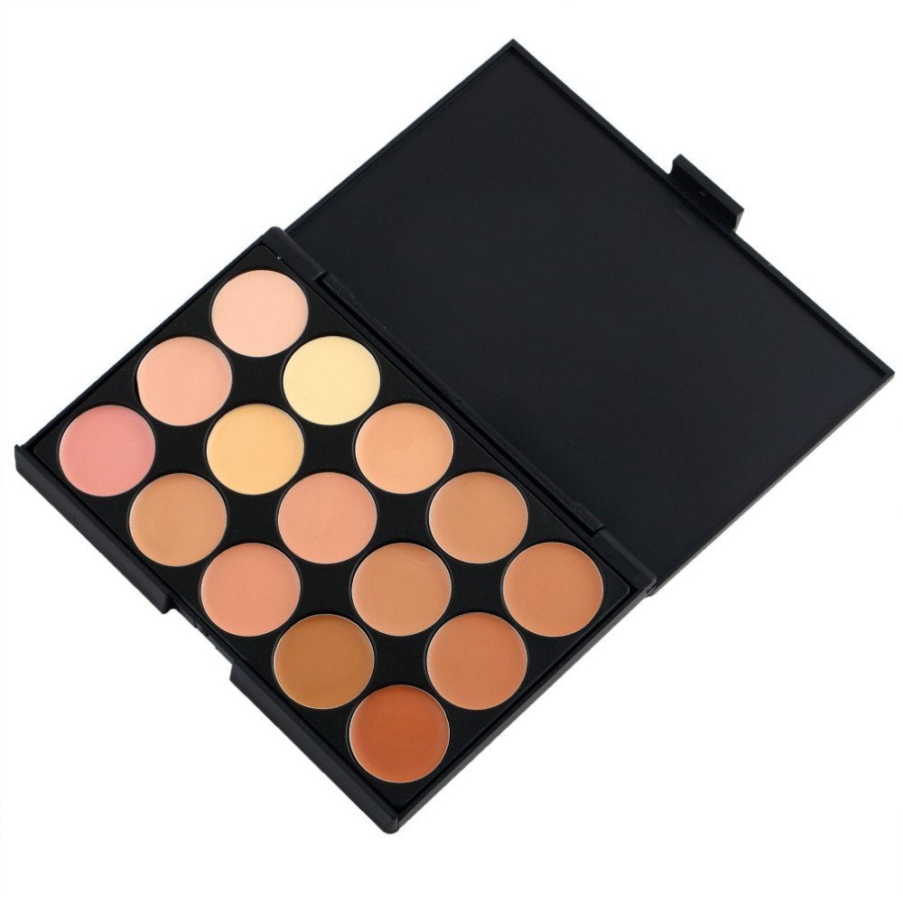 Clubcomfort ? 15 Colors Contour Light Coverage Concealer Palette Cream Finish, For All Skin Type, 15 Gm
