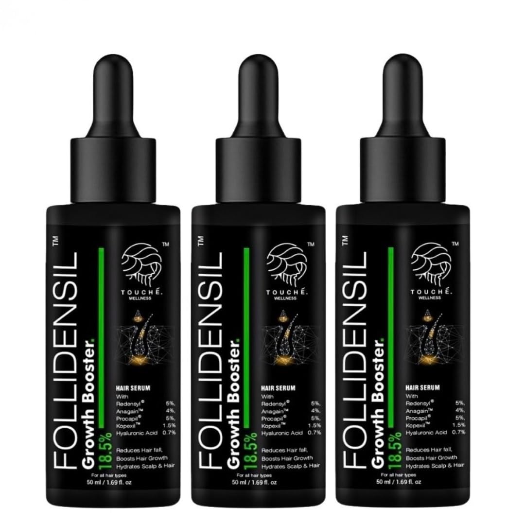 Touche Wellness Follidensil Growth Booster Hair Serum 18.5% | 5% Redensyl, 5% Procapil, 4% Anagain & 1.5% Kopexil | Controls Hai