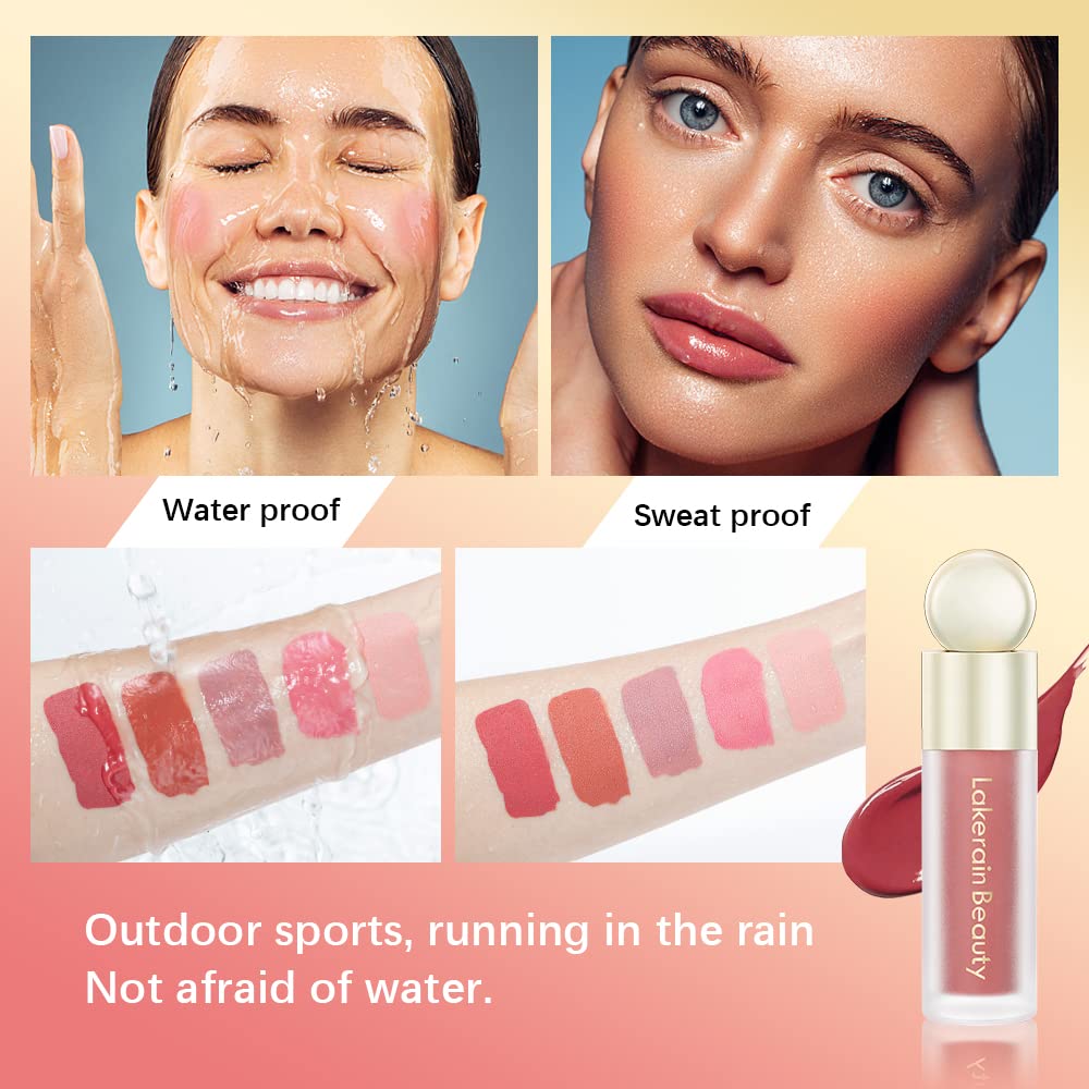 Liquid Blush For Cheeks, Soft Velvet Cream Blush Face Blush Makeup, Pink Blush Red Blush Skin Tint, Natural-Looking Makeup Blush