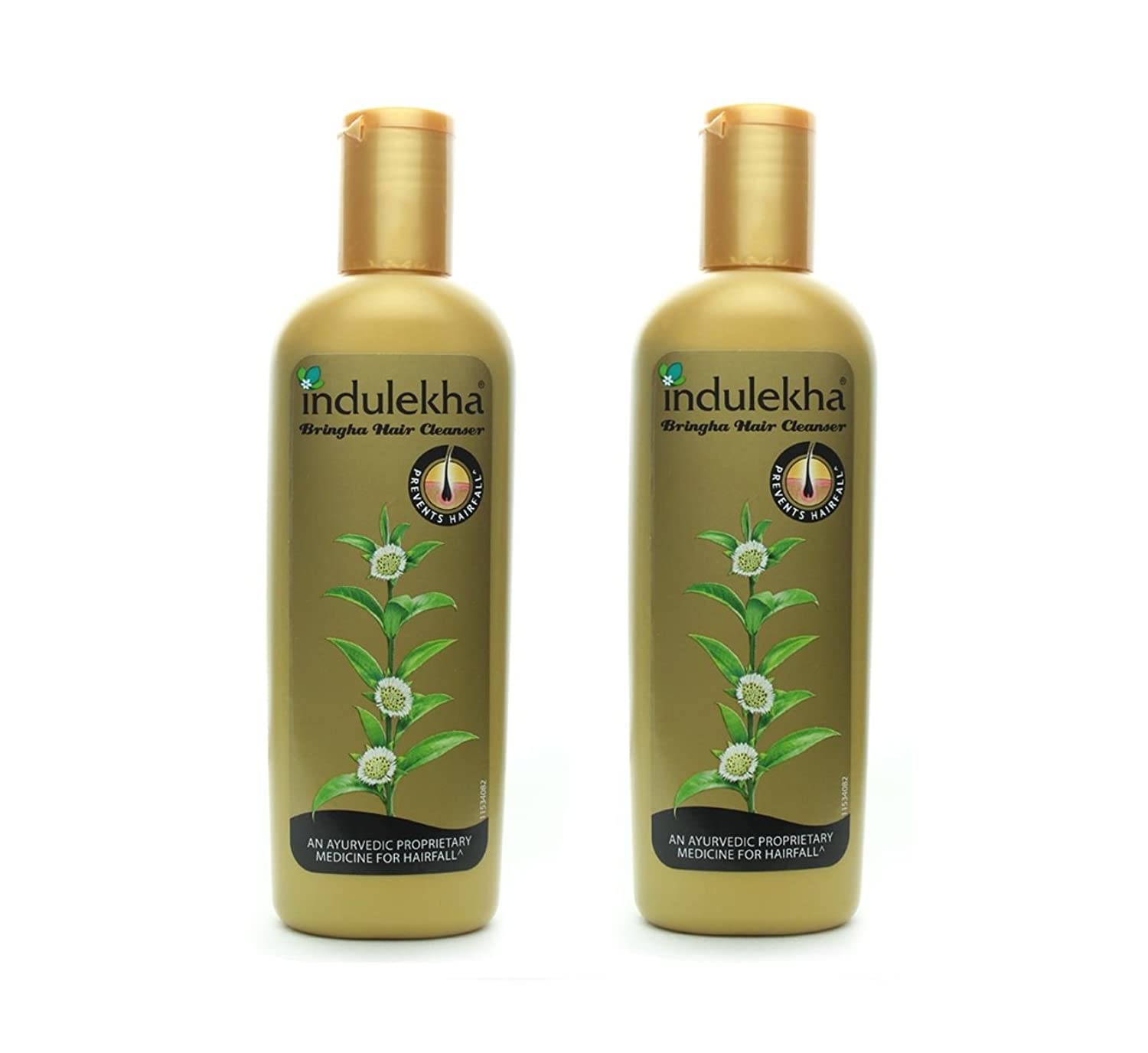 Indulekha Bringha Anti Hair Fall Shampoo (Hair Cleanser) 200Ml, 6.76 Oz (Pack Of 2)