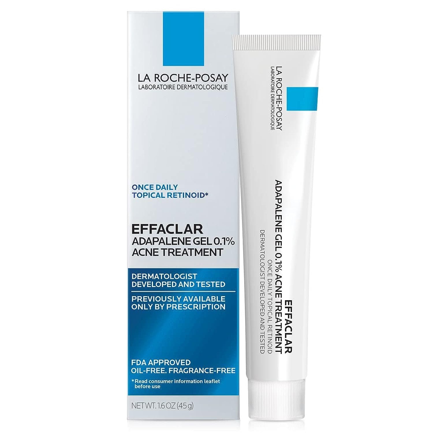 La Roche-Posay Effaclar Adapalene Gel 0.1% Acne Treatment, 1.6oz