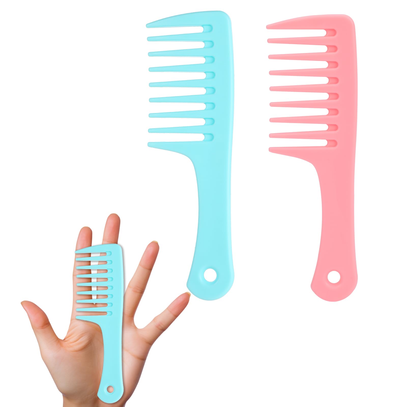 Mini Hair Comb Set, 2 Pack Small Wide Tooth Detangling Brush for Women Portable Travel Detangling Comb Mini Care Combs Small Sho