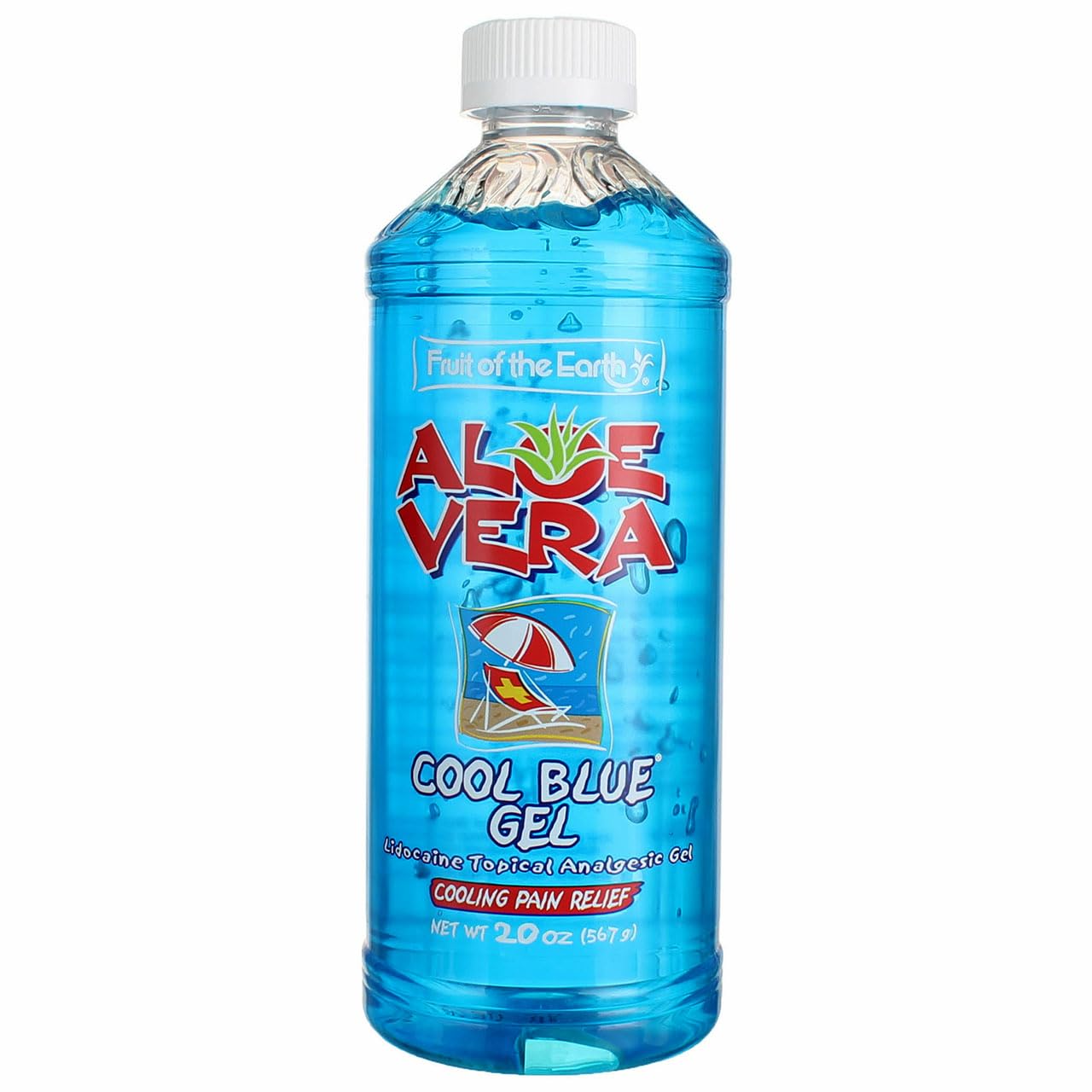 Fruit Of The Earth Aloe Vera Gel - Cool Blue - 20 Ounce