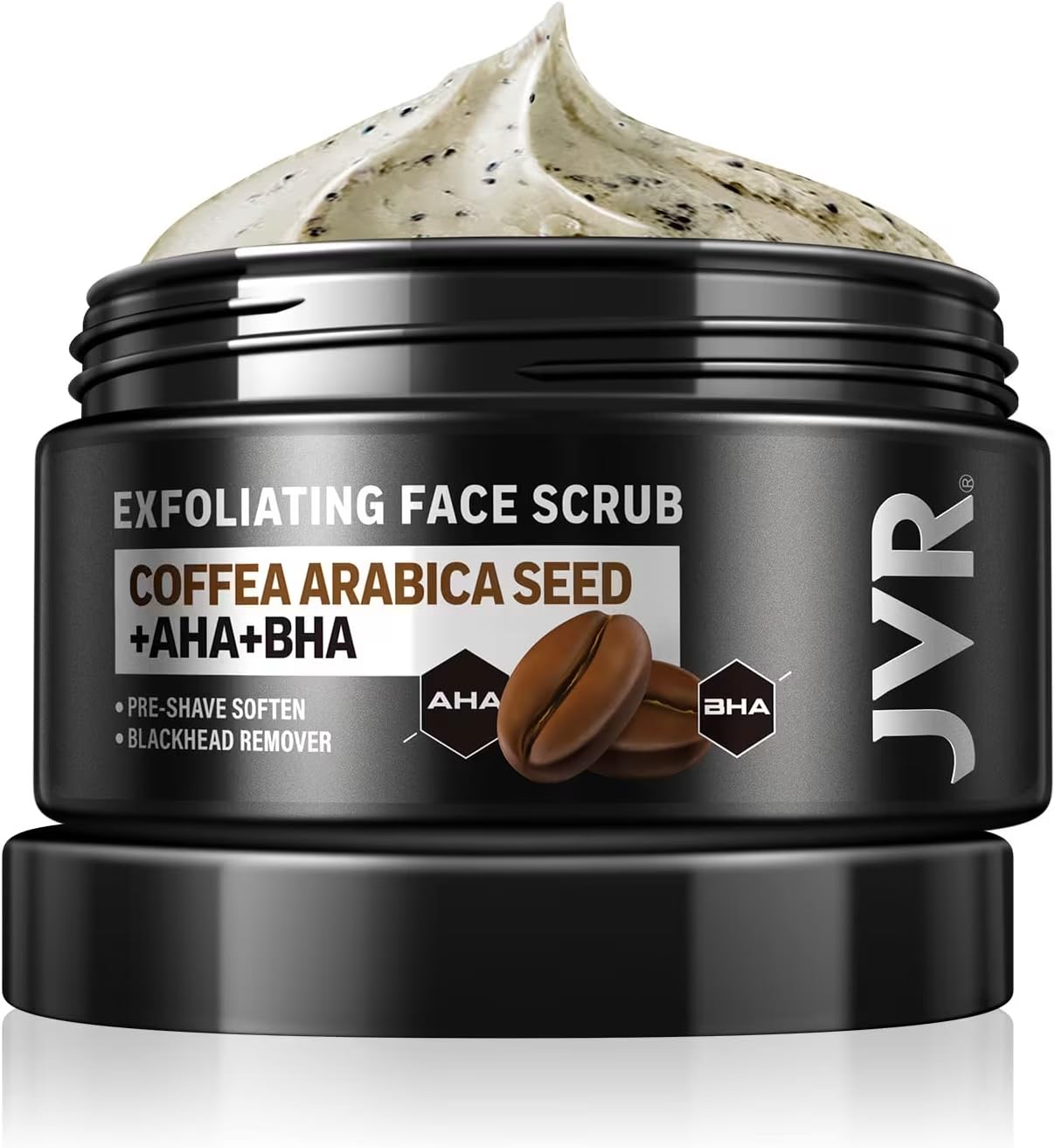 Face Scrub for Men, Facial Scrub for Deep Exfoliating, Cleansing, Removing Blackheads, Ingrown Hairs, Pre-shave Soften, Organic 