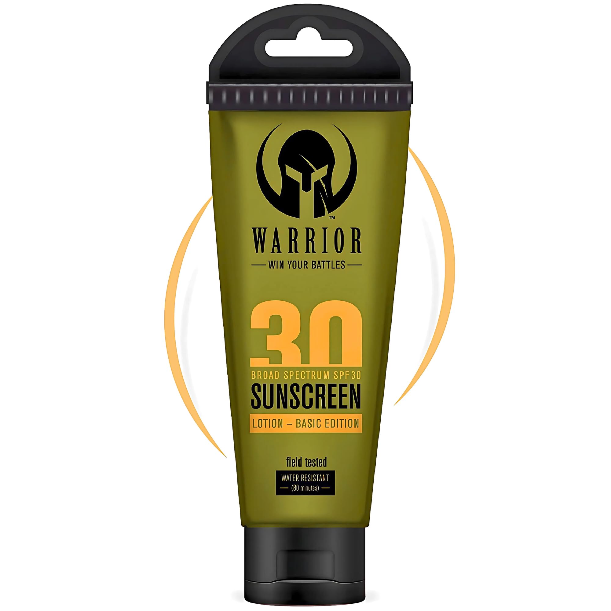 WARRIOR  WIN YOUR BATTLES Sunscreen SPF 30 Lotion  Water & Sweat Resistant Body Lotion with SPF  TSA Compliant, NonMineral 