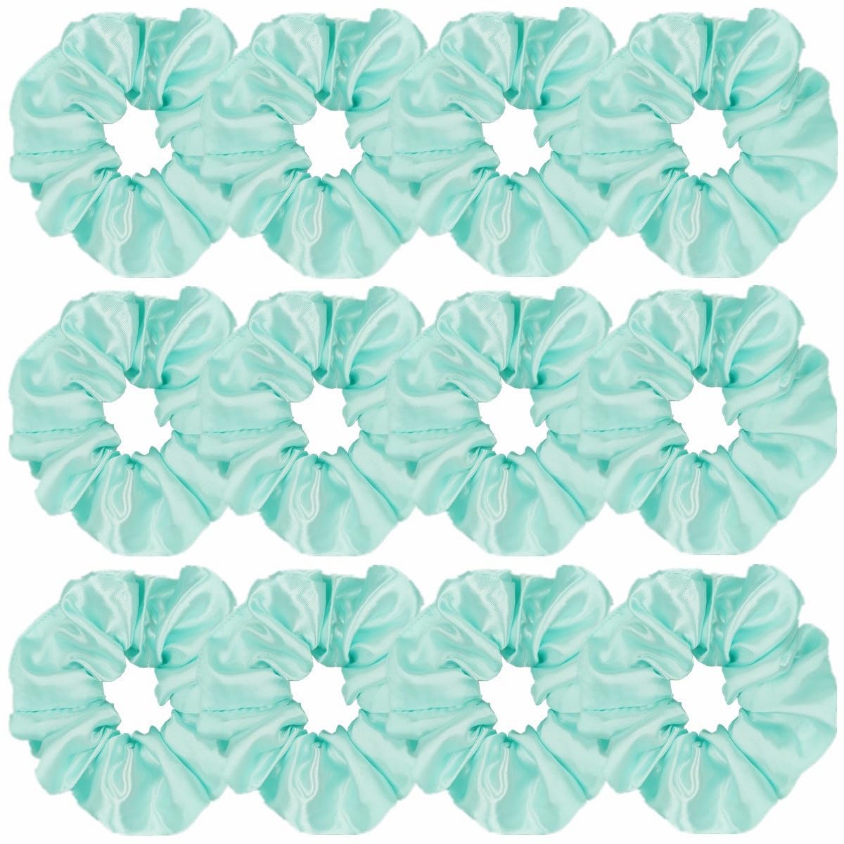 12 Pcs Satin Silk Scrunchies Soft Ties Fashion Bands Bow Ropes Elastic Bracelets Ponytail Holders Accessories For Women And Girl