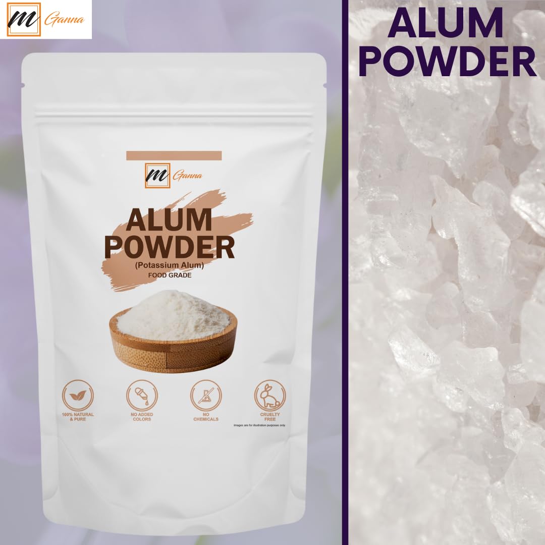 mGanna 100% Natural Alum Powder for Skin and Health Care 227 GMS / 0.5 LBS