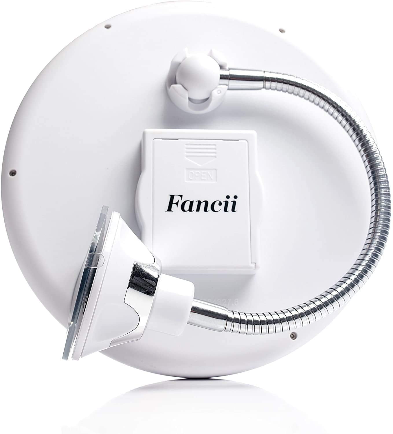 Fancii Chrome Gooseneck Attachment With Locking Suction Cup, For Luna, Mira And Maya Led Mirror Series (Mirror Not Included)