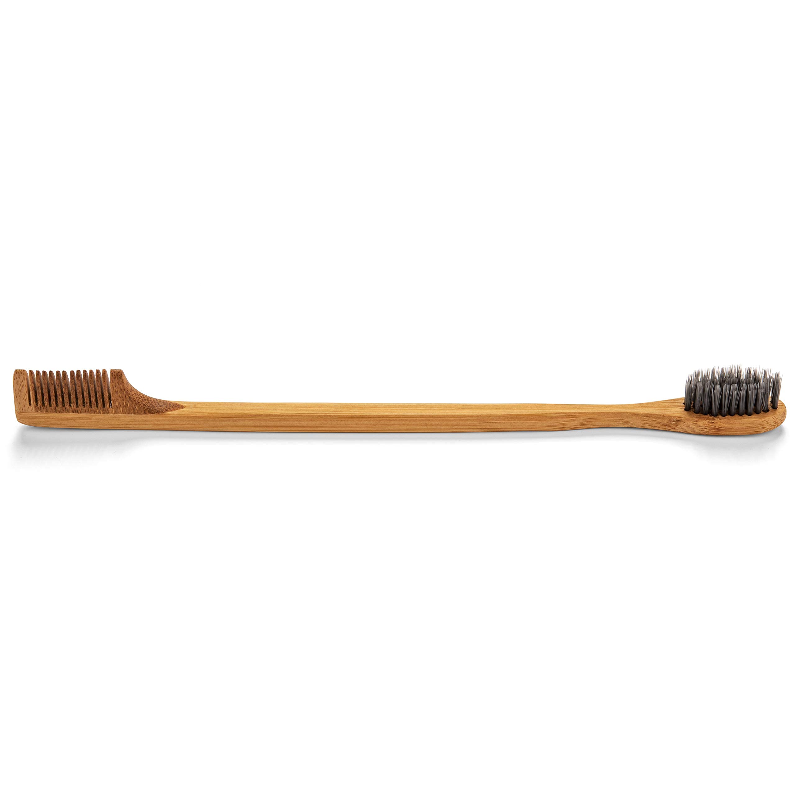 Grannaturals Edges Brush And Comb For Edge Control - Sturdy Bamboo Handle - Styling & Gentle Care Tools - Edge Fixer For Baby Ha