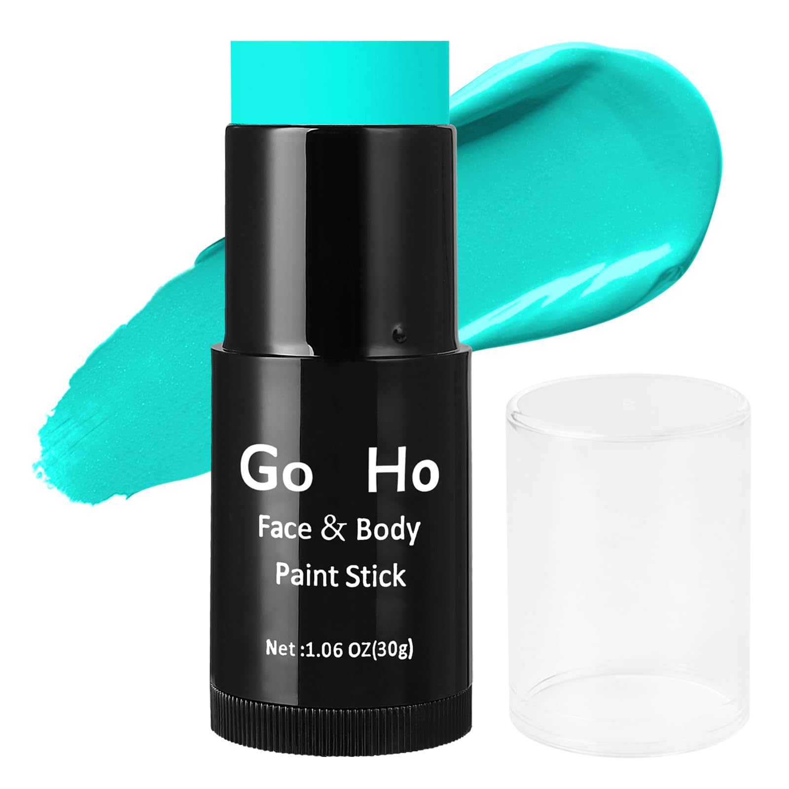 Go Ho Cream-Blendable Teal Face Paint Stick,Full-Coverage Teal Body Paint Stick For Halloween Cosplay Sfx Makeup,Waterproof Teal