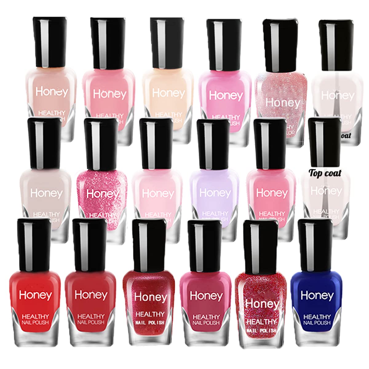 Tophany Non Toxic Nail Polish Set, Easy Peel Off and Fast Dry NailPolish Set for Pack, Eco Friendly & Organic Water Based Nail P