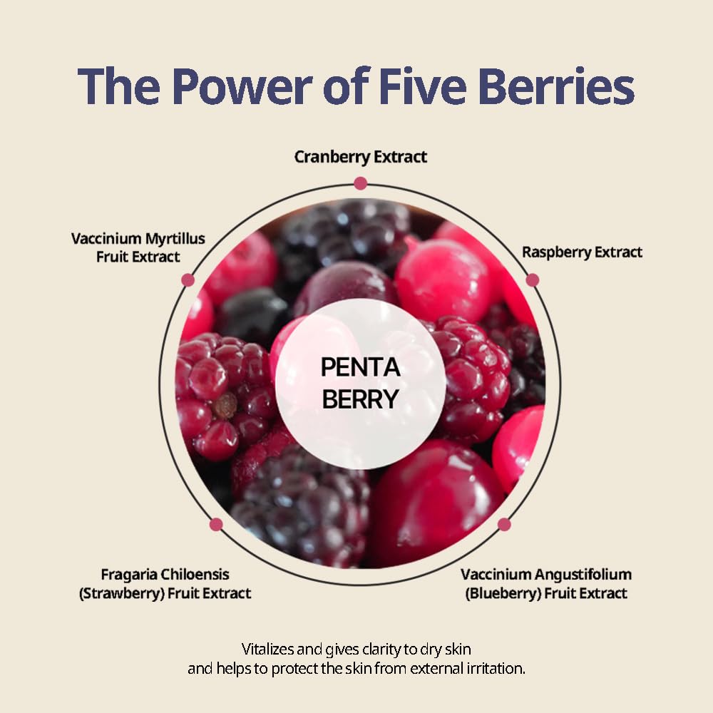 HEVEBLUE Penta Berry Panthenol Repair Peel Pad - 70 Pads, Vegan, Biodegradable, Toner Pad, Exfoliating, Refine Skin Texture, Str