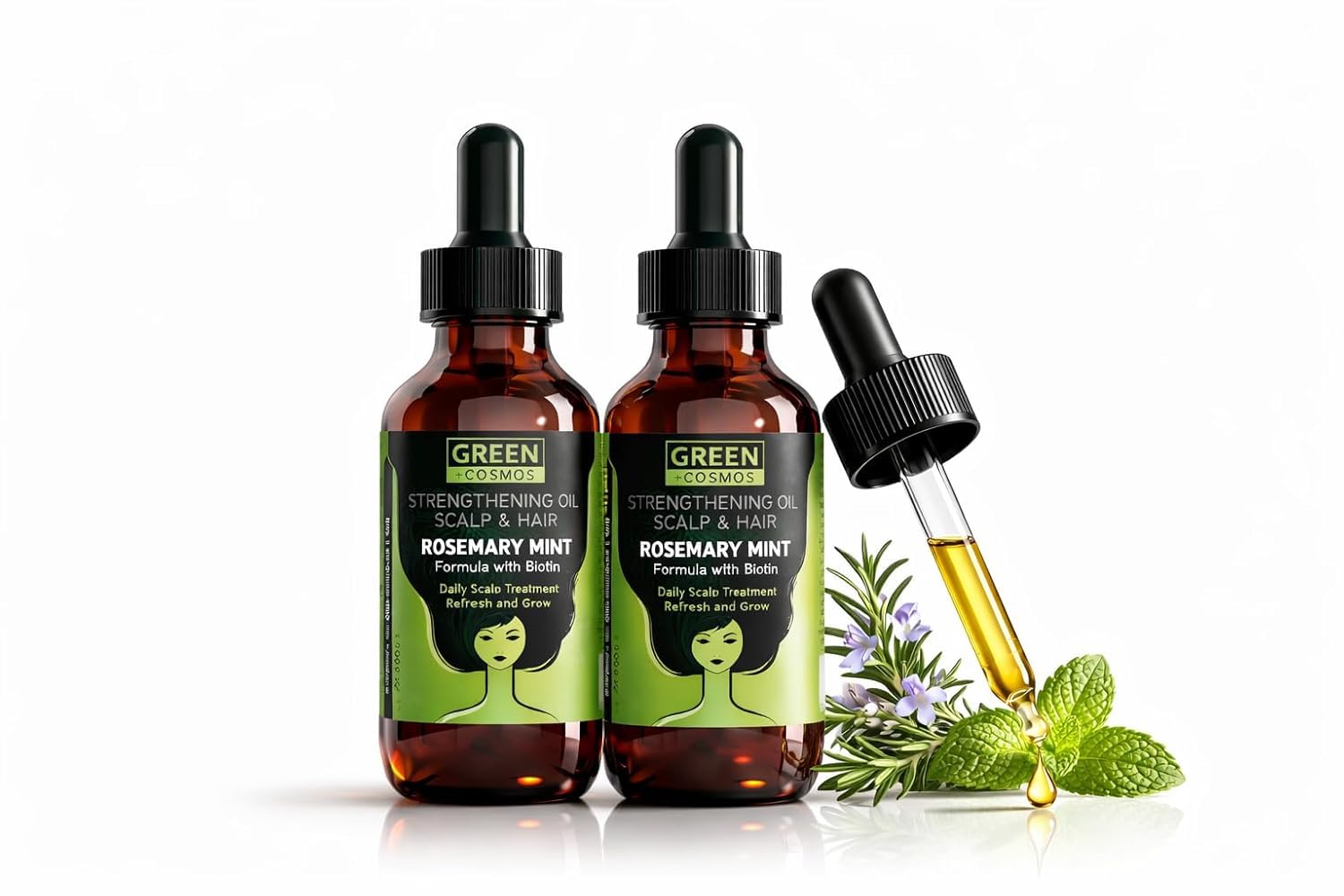 Rosemary Oil for Thinning Hair  Boosts Circulation, Relieves Itchy & Dry Scalp, Strengthens Hair & Eyebrow & Eyelash Health  S