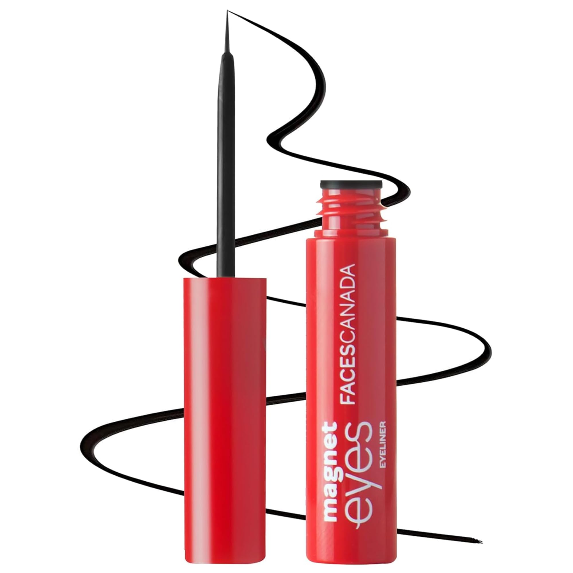 Faces Canada Magneteyes Eyeliner - Black, 3.5Ml | Intense Matte Finish | Quick Drying | 24Hr Long Lasting | Fine Tip For Precise