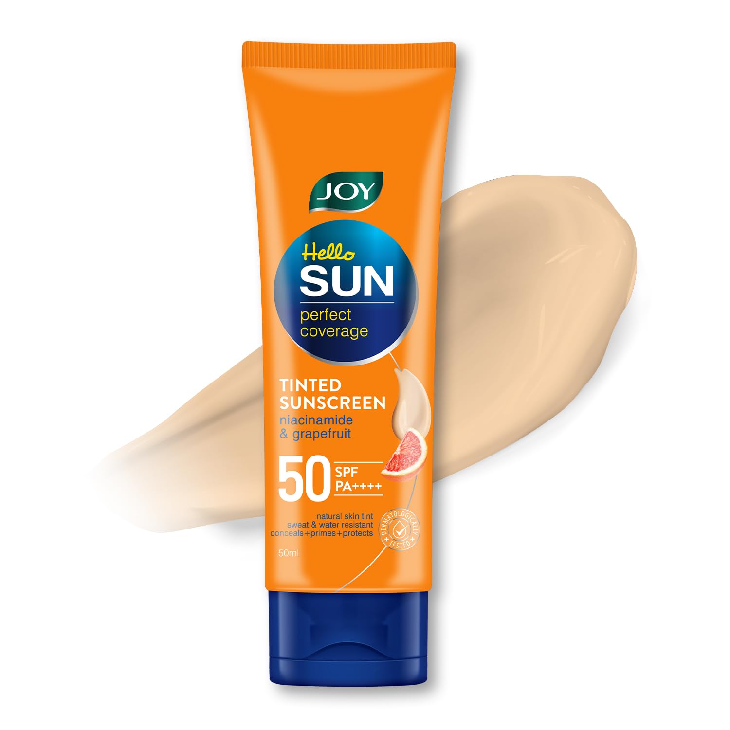 Joy Natural Tone Tinted Sunscreen Spf 50 Pa+++ Invivo Tested With Niacinamide For Normal & Oily Skin (50Ml) | Mattifying, Water 