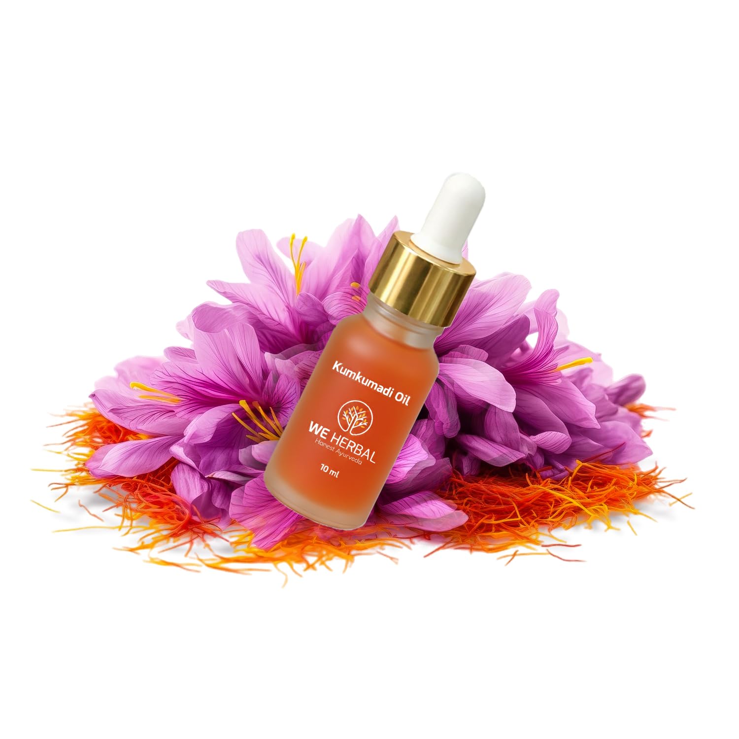 Weherbal Kumkumadi Face Oil 10Ml, Ayurvedic Brightening & Anti-Ageing Serum With Saffron, Turmeric & Sandalwood, Repairs Pigment