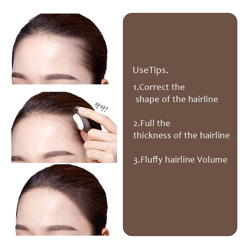 gowwim Hairline Dark Brown Hair Root Dye, 0.14 oz Instant Gray Hair Touch-Up Powder