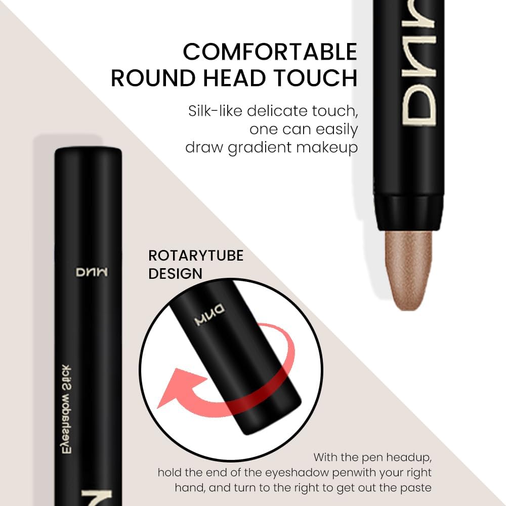 Evpct 2Pcs Cream Eyeshadow Sticks Set For Eyes Waterproof, Bronze Shimmer Matte Eye Shadow Stick Pencil Pen Bulk Sombras En Crem